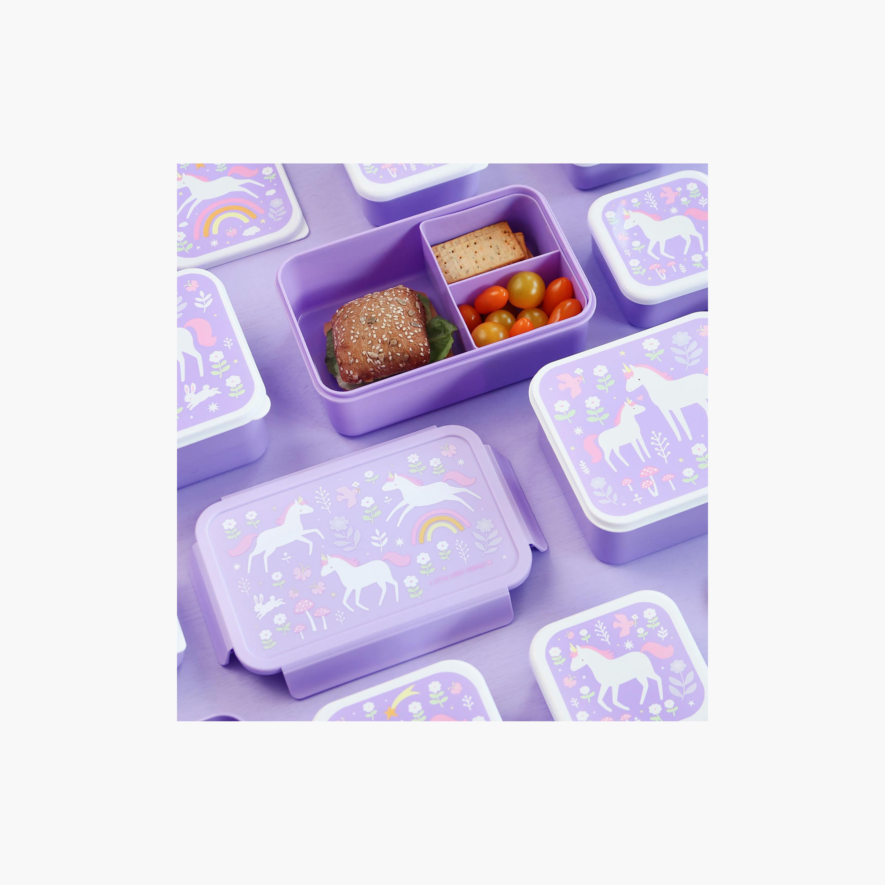 A Little Lovely Company Unicorn Dreams Bento Lunch Box for Girls 3-5 Yrs with 3 Compartments-school-lunchessentials-lunchboxes-image-4