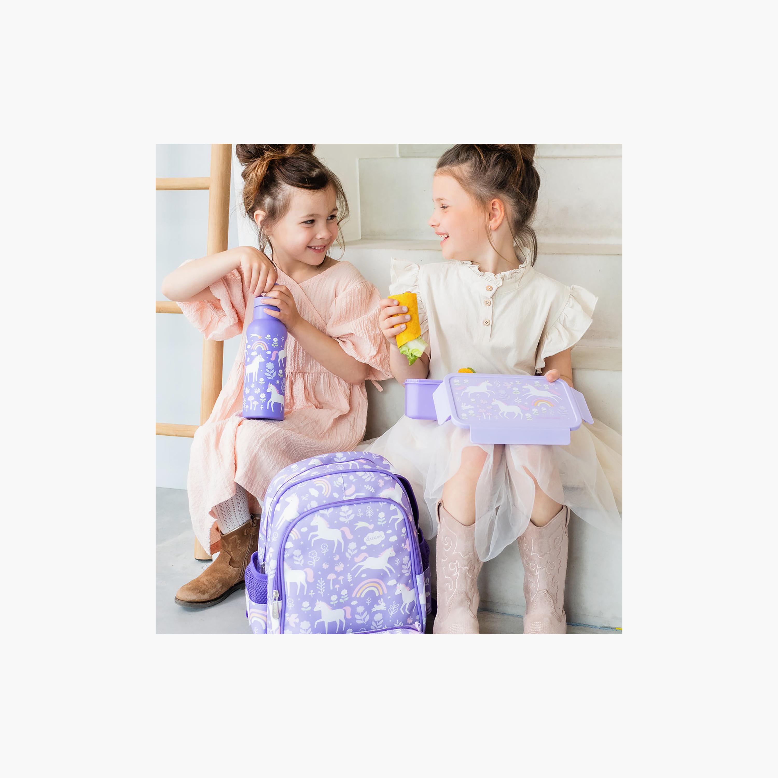 A Little Lovely Company Unicorn Dreams Bento Lunch Box for Girls 3-5 Yrs with 3 Compartments-school-lunchessentials-lunchboxes-image-7