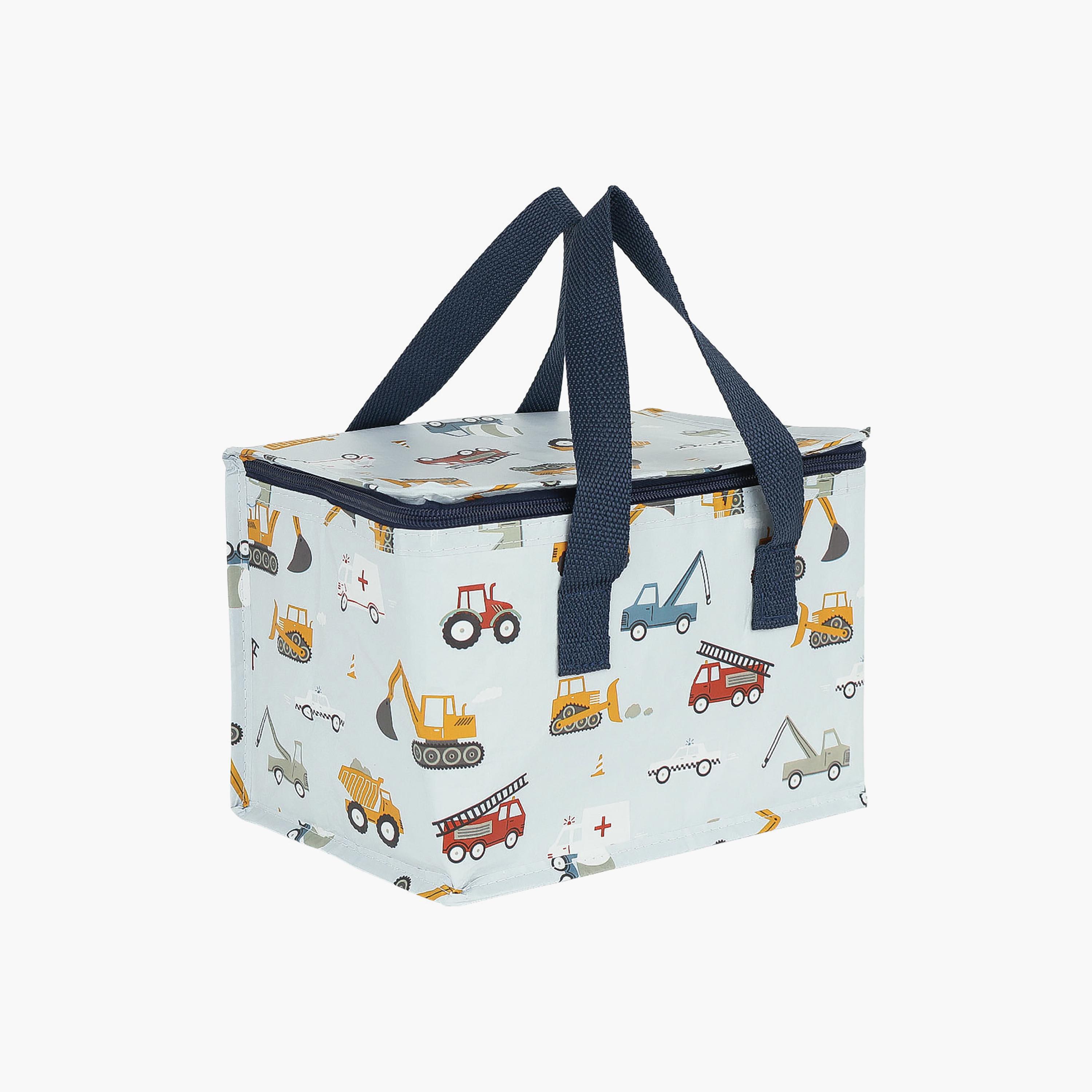 A Little Lovely Company Vehicles Lunch Bag for Boys 2-5 Yrs - 5.5 L-school-lunchessentials-lunchbags-image-1
