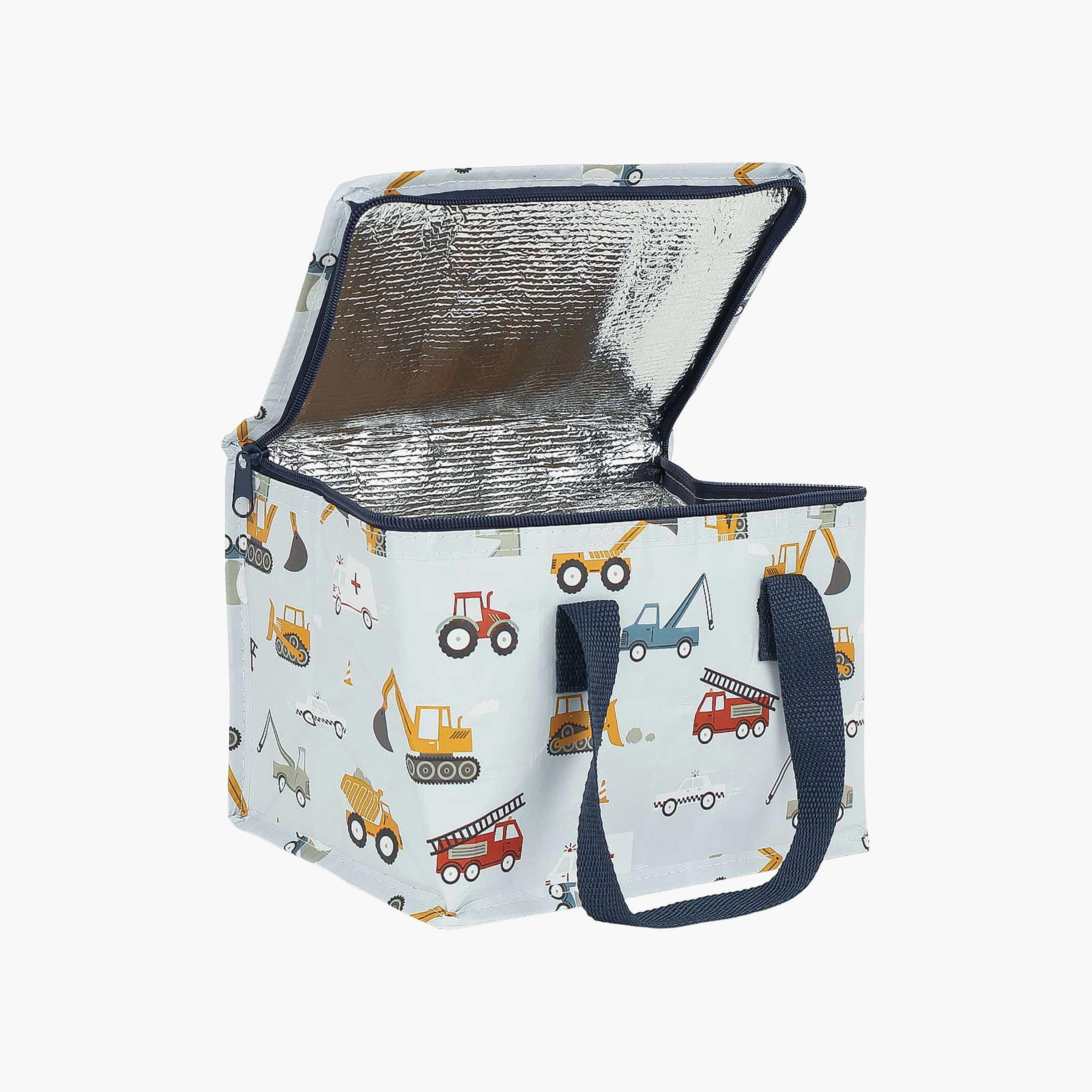 A Little Lovely Company Vehicles Lunch Bag for Boys 2-5 Yrs - 5.5 L-school-lunchessentials-lunchbags-image-2