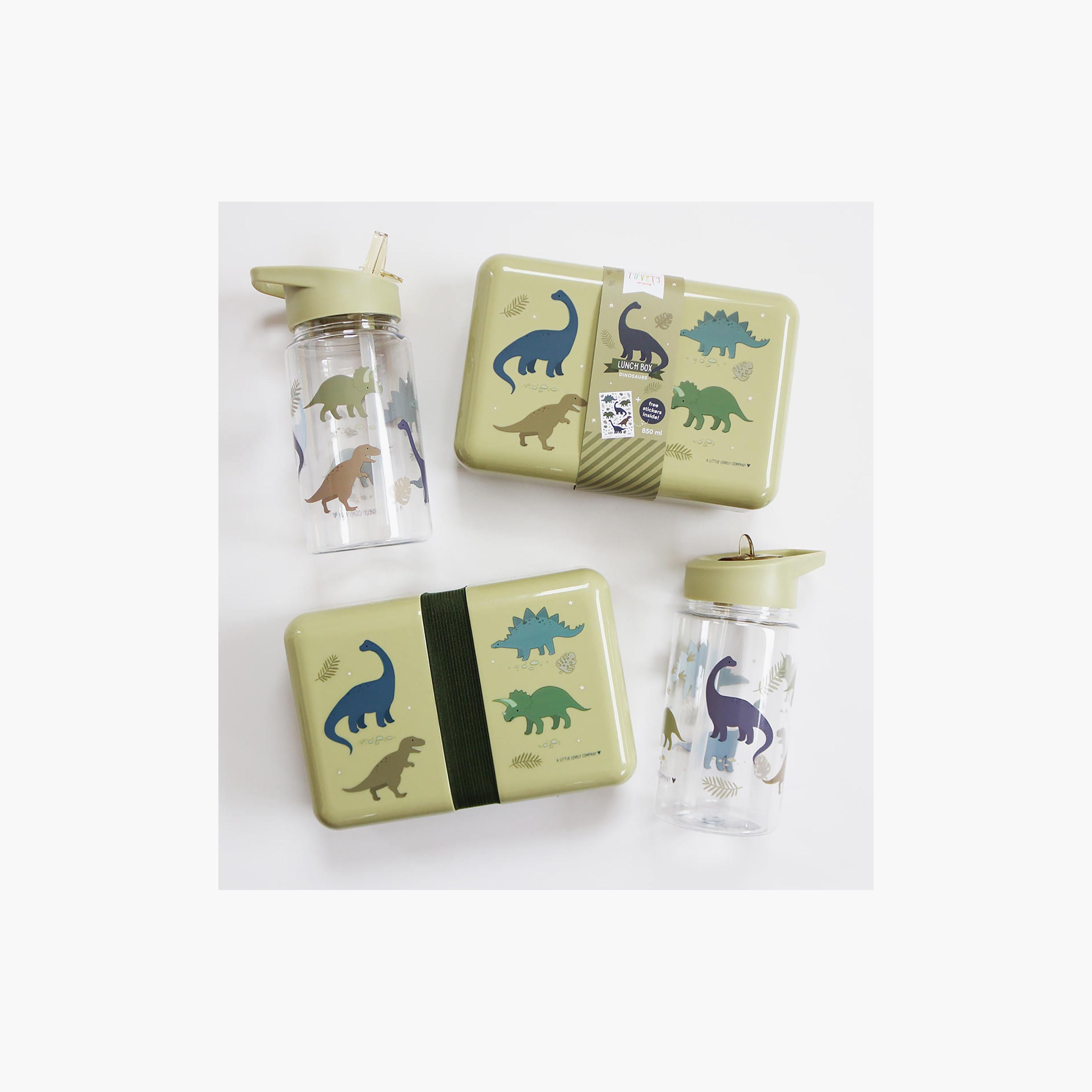 A Little Lovely Company Dinosaurs Tritan Water Bottle with Straw - 450 ml-school-waterbottles-image-4