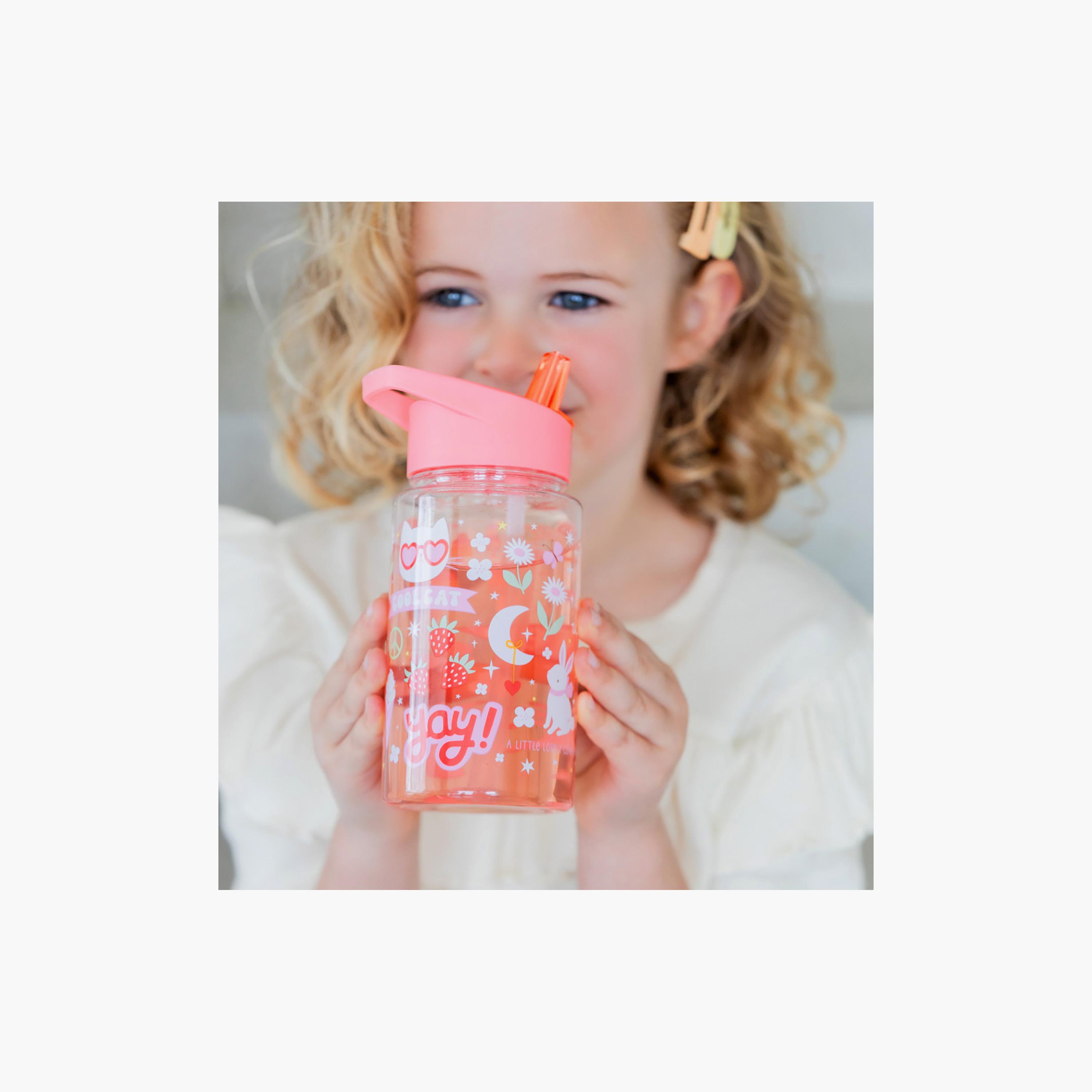 A Little Lovely Company Fun Tritan Water Bottle with Straw - 450 ml-school-waterbottles-image-8