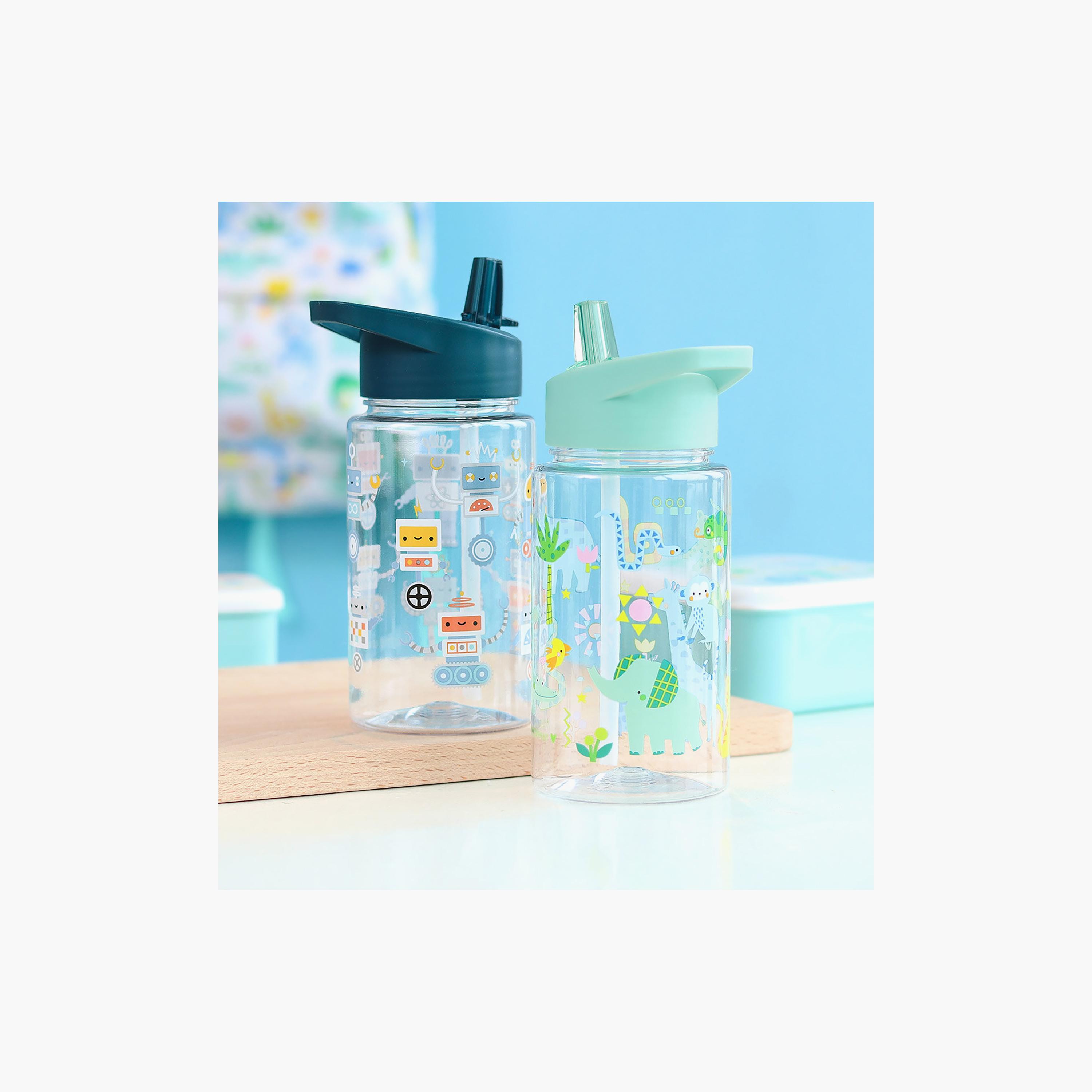 زجاجة مياه تريتان من جانجل مع ماصة - 450 مل من إيه ليتل لوفلي كومباني-school-waterbottles-image-5