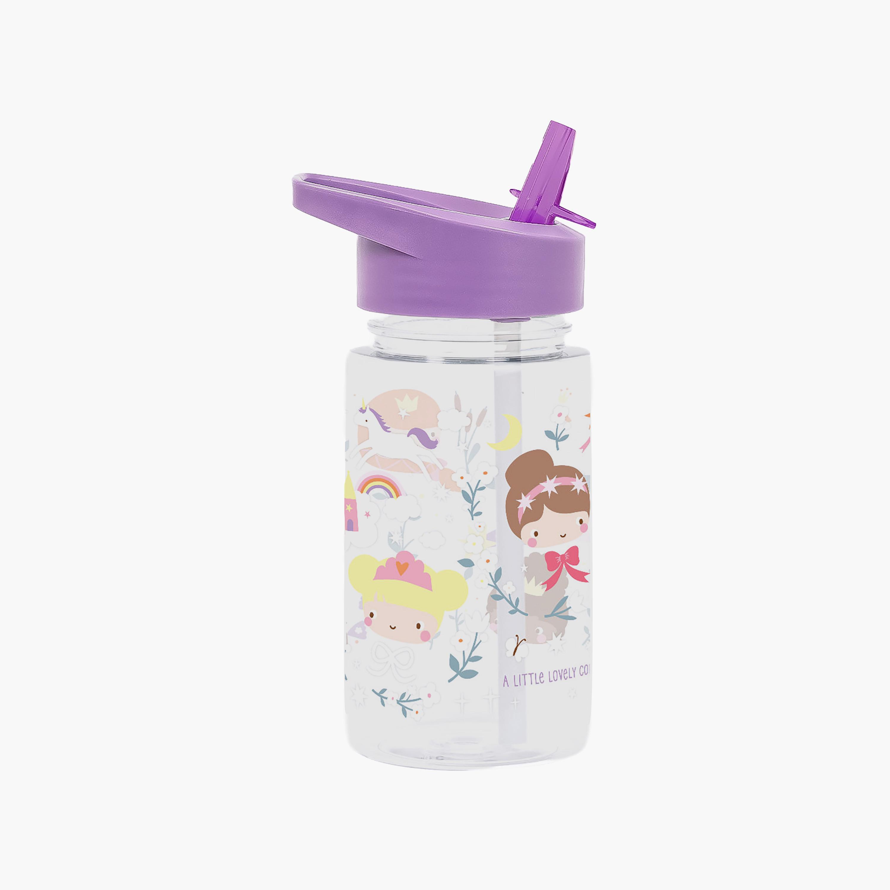 زجاجة مياه تريتان من برينسيس مع شفاطة - 450 مل من إيه ليتل لوفلي كومباني-school-waterbottles-image-2