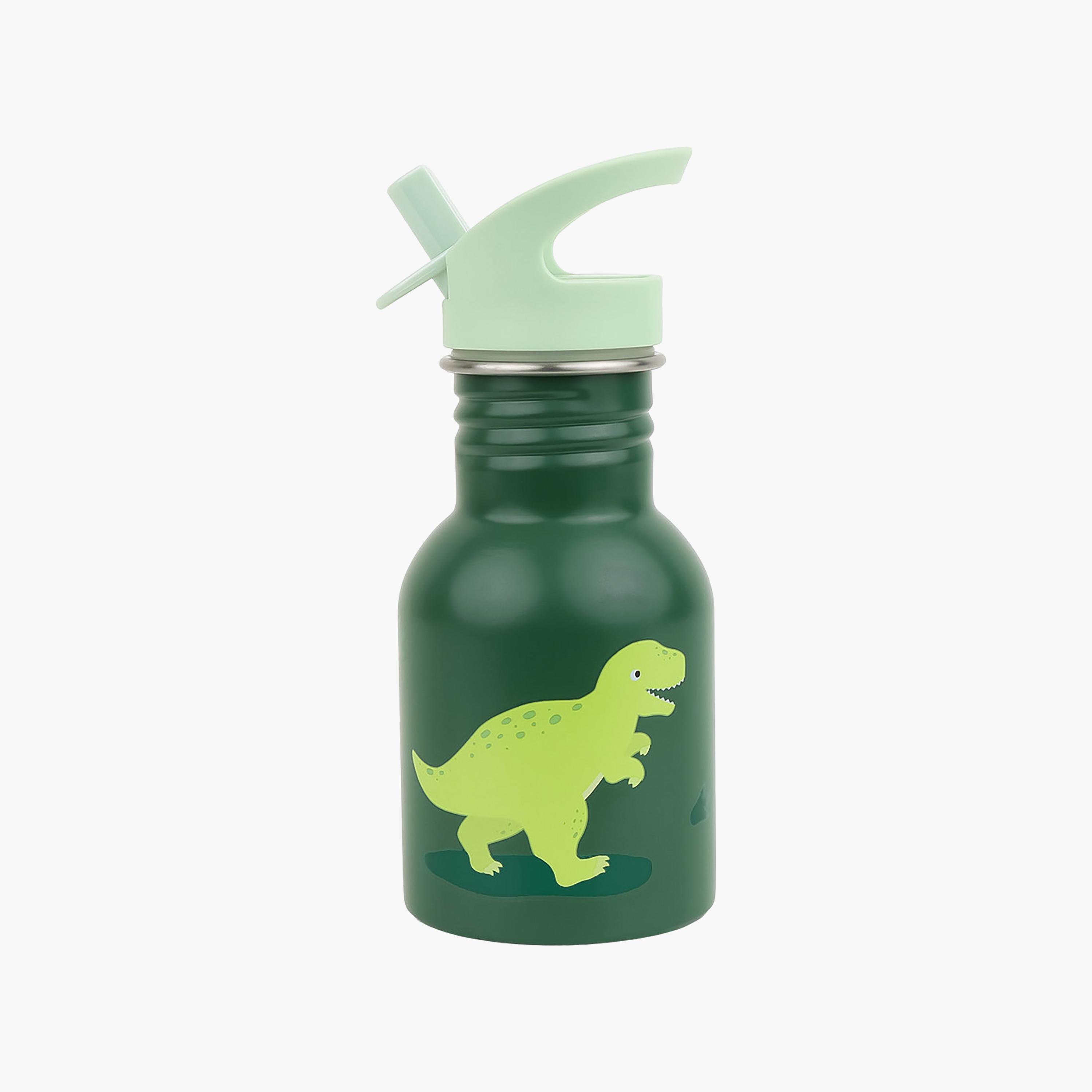 زجاجة ماء من الفولاذ المقاوم للصدأ بتصميم ديناصور - 350 مل من إيه ليتل لوفلي كومباني-school-waterbottles-image-1