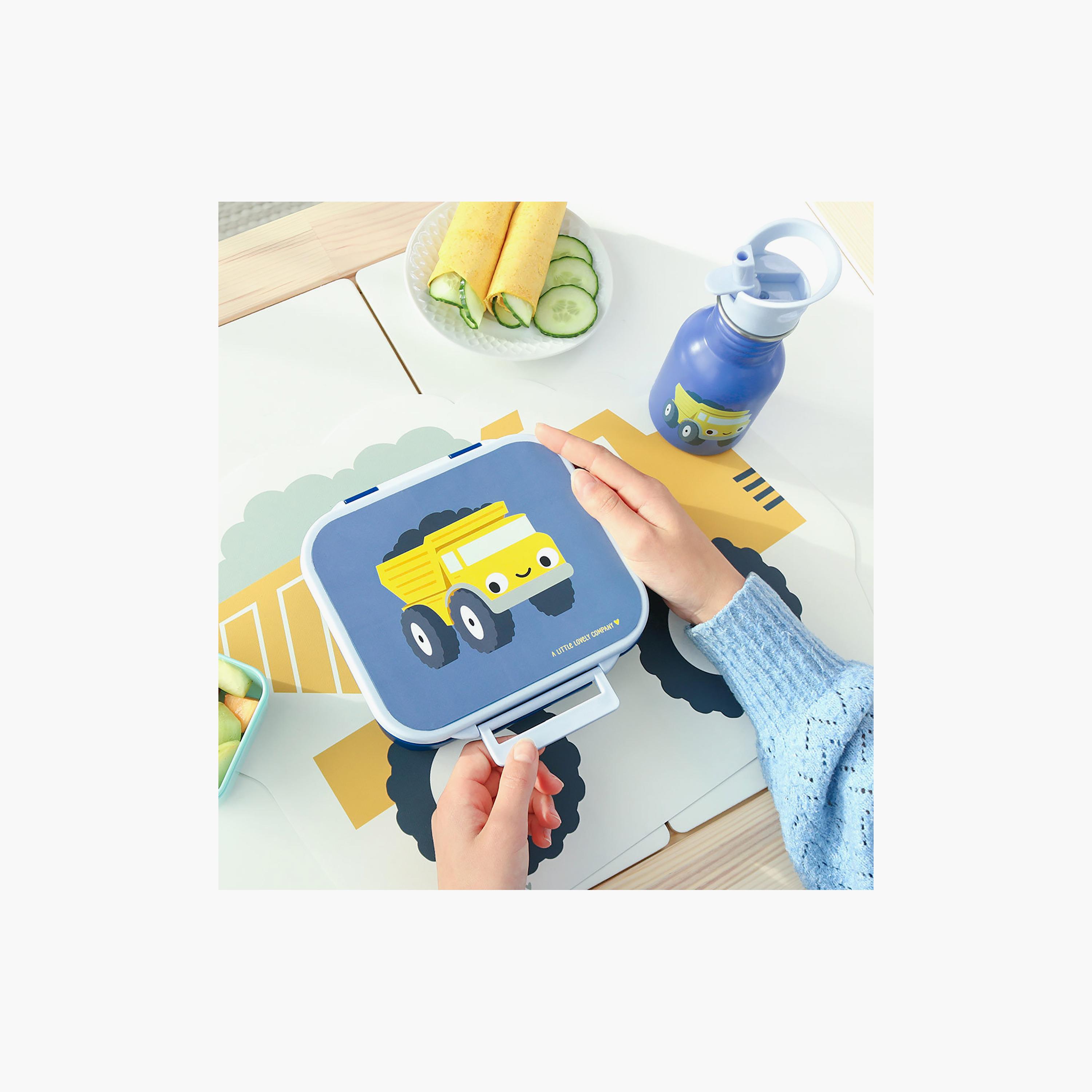 A Little Lovely Company Dump Truck Stainless Steel Water Bottle - 350 ml-school-waterbottles-image-3