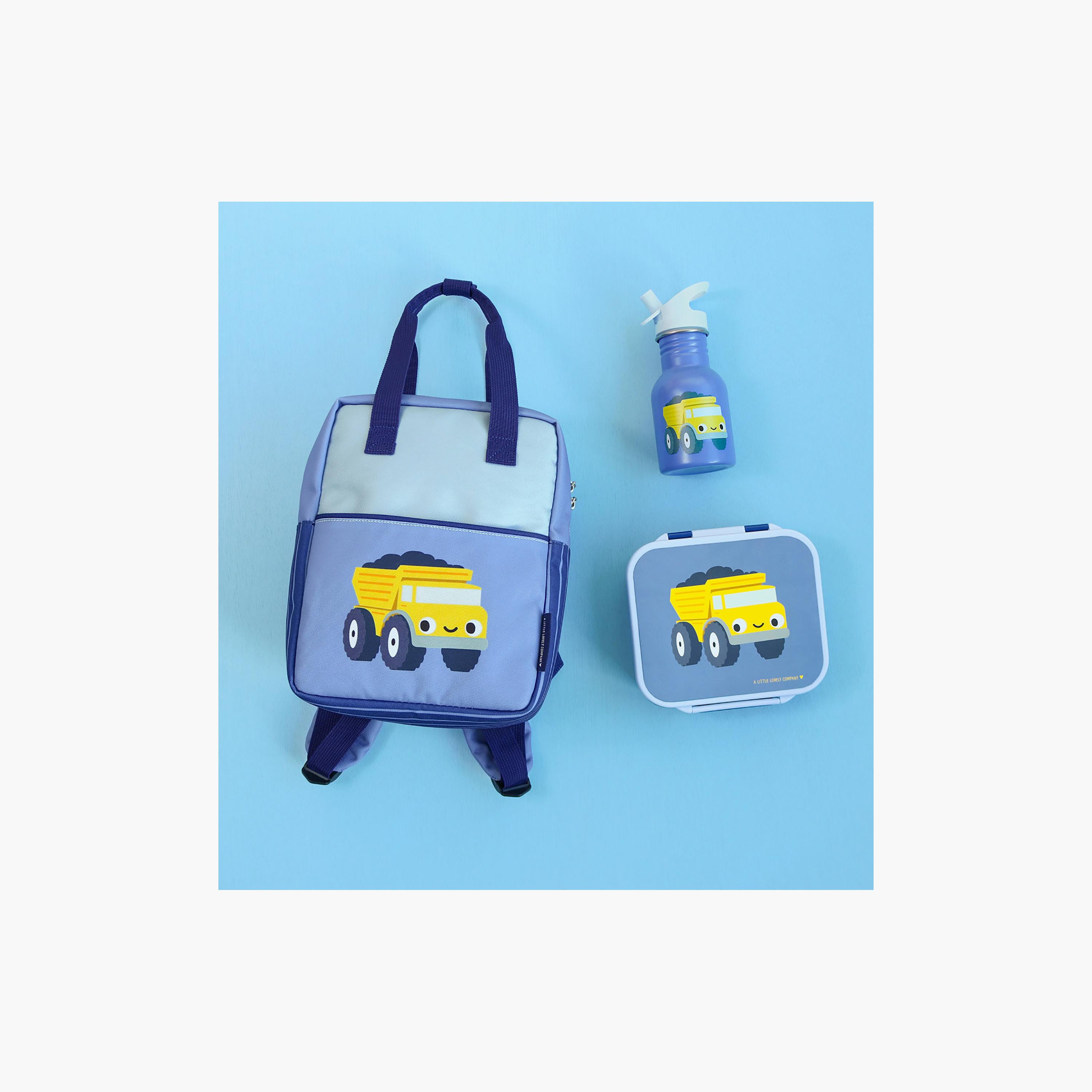 A Little Lovely Company Dump Truck Stainless Steel Water Bottle - 350 ml-school-waterbottles-image-5