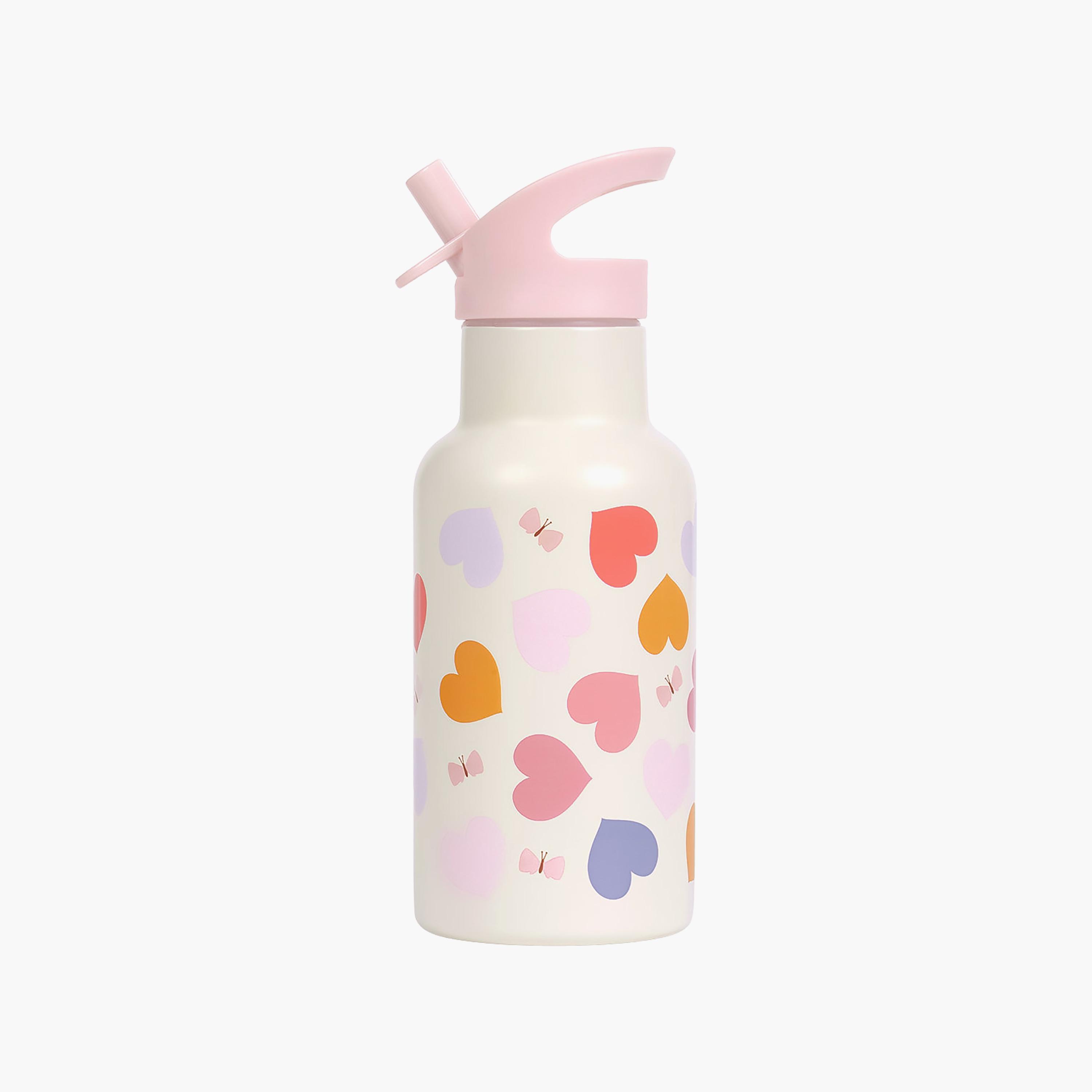 A Little Lovely Company Hearts Stainless Steel Water Bottle with Dual Insulated Wall - 350 ml-school-waterbottles-image-2