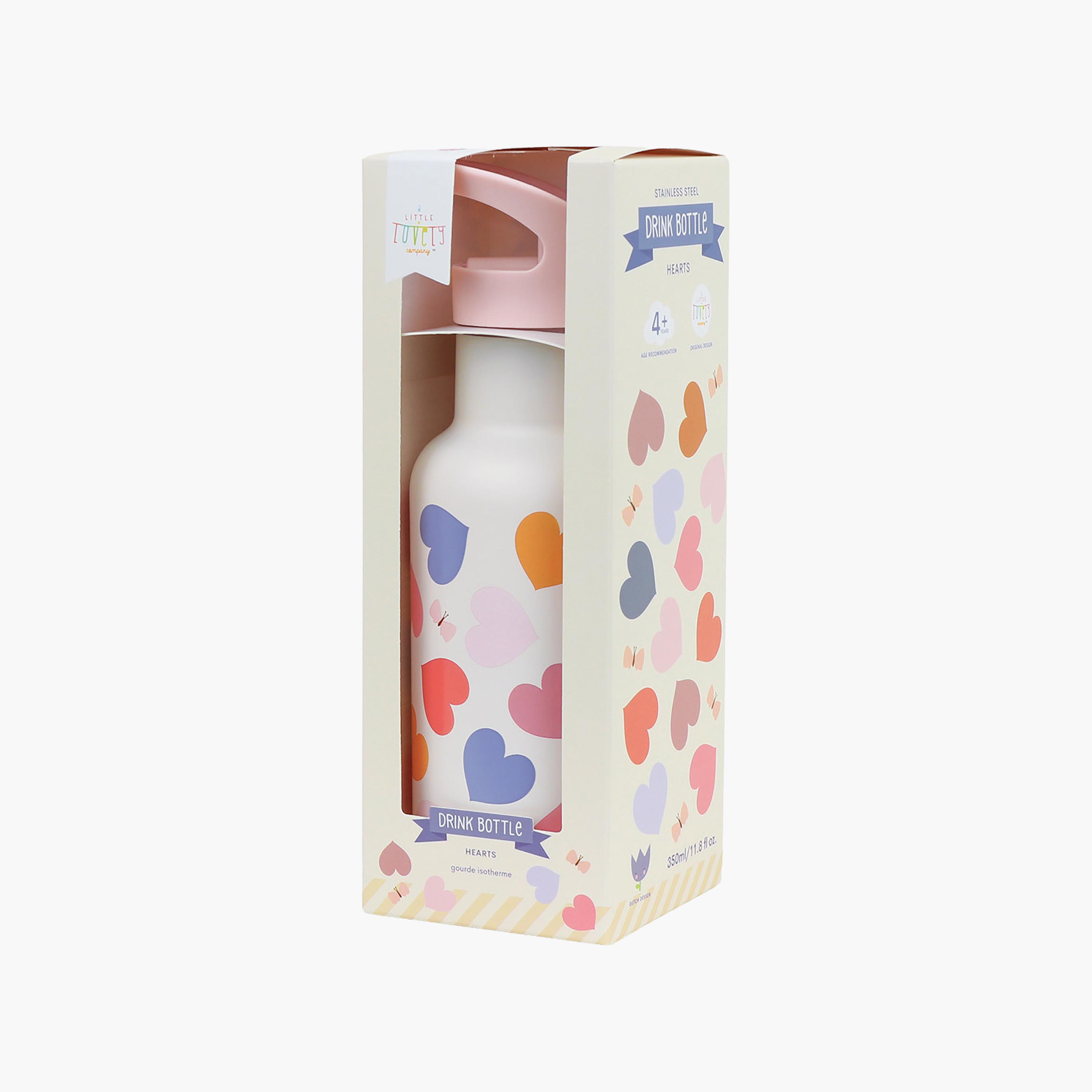 A Little Lovely Company Hearts Stainless Steel Water Bottle with Dual Insulated Wall - 350 ml-school-waterbottles-image-7