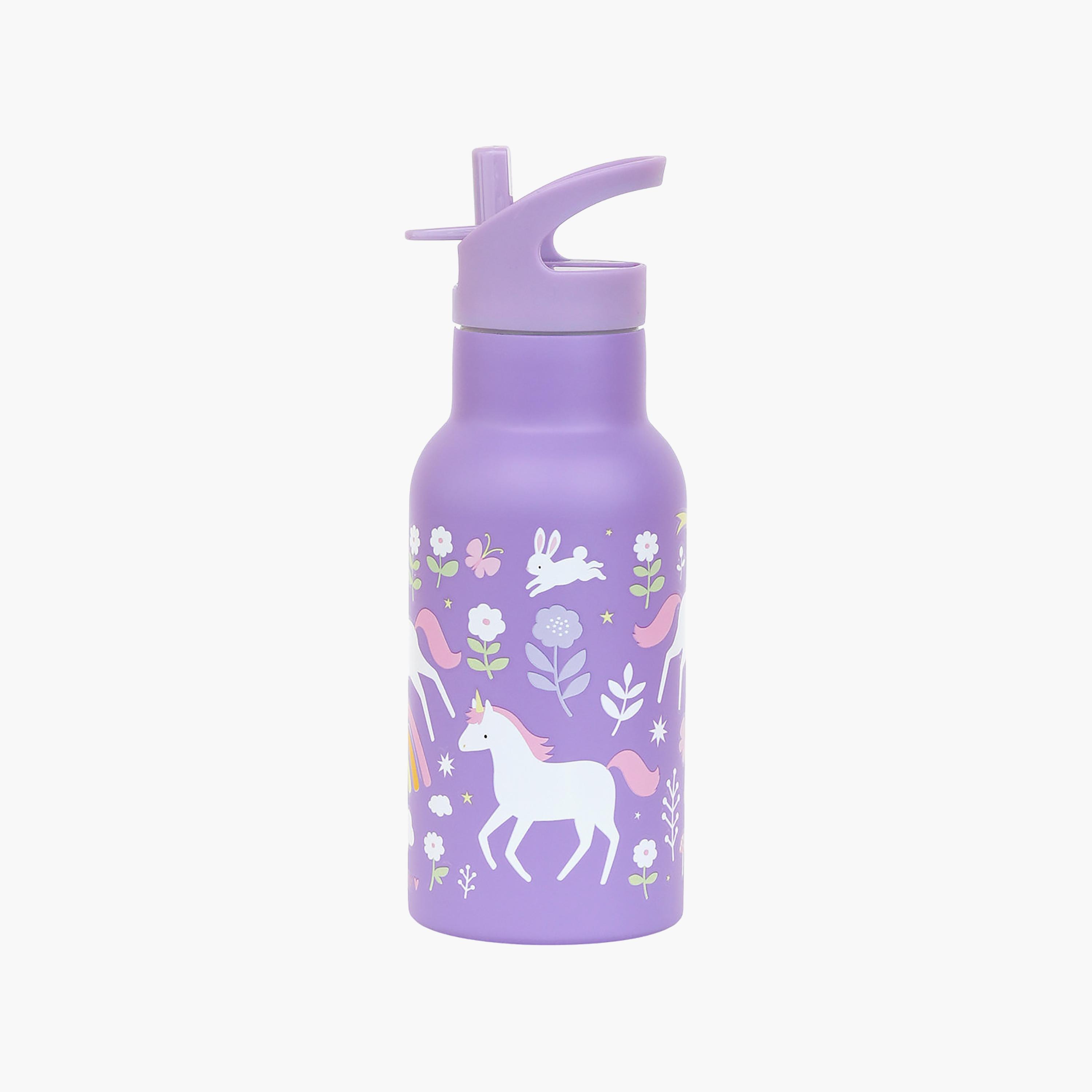A Little Lovely Company Unicorn Dreams Stainless Steel Water Bottle with Dual Insulated Wall - 350 ml-school-waterbottles-image-1