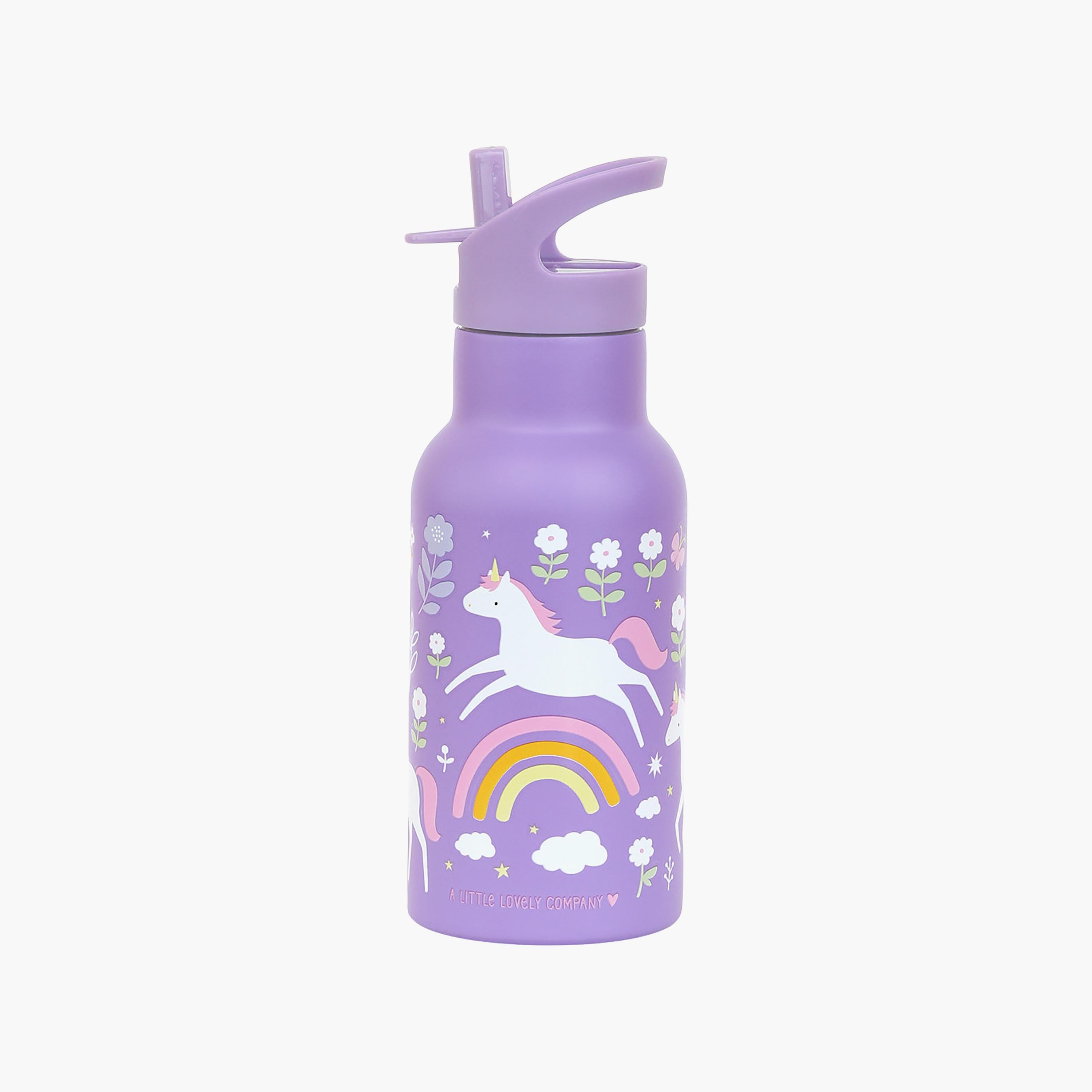 A Little Lovely Company Unicorn Dreams Stainless Steel Water Bottle with Dual Insulated Wall - 350 ml-school-waterbottles-image-3