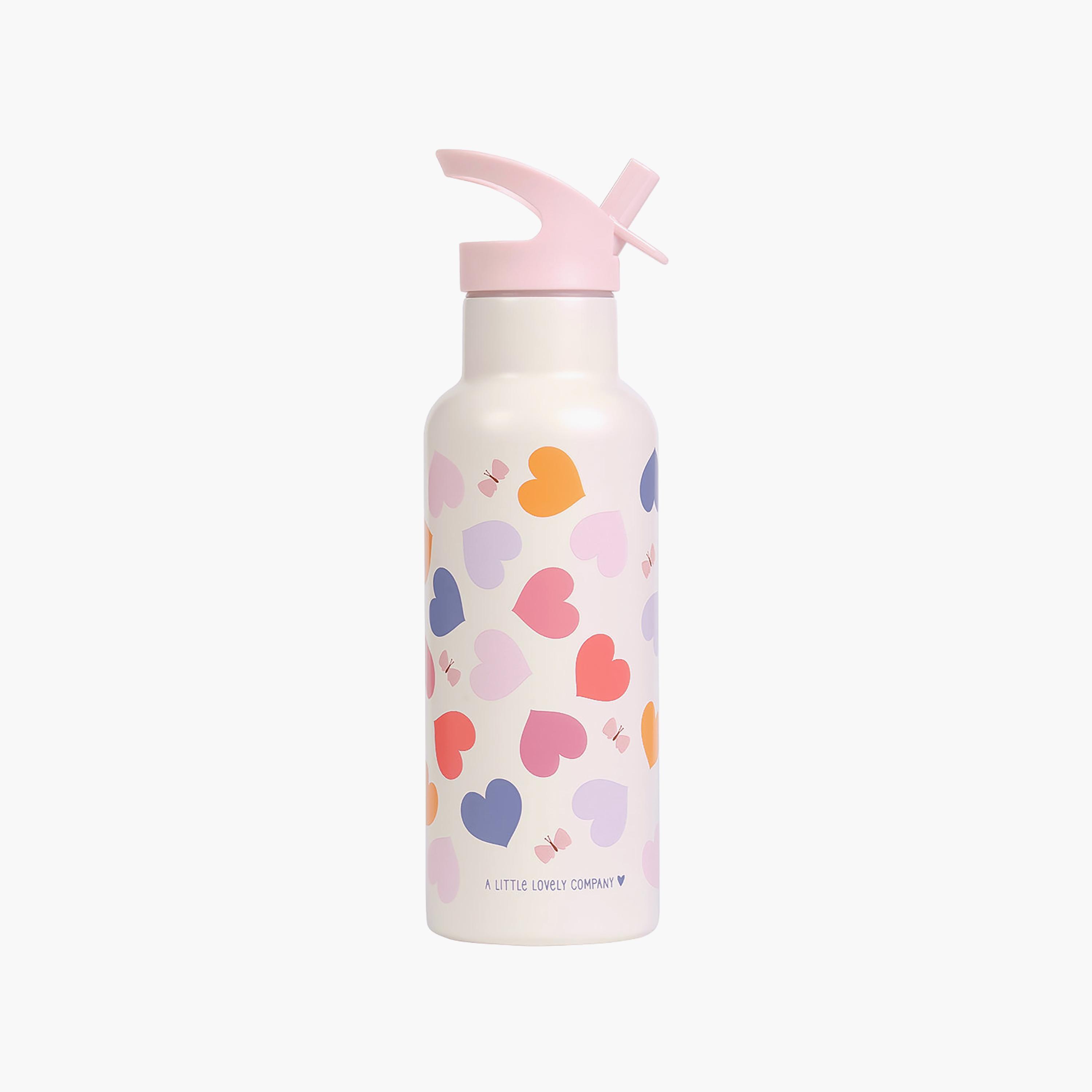 A Little Lovely Company Hearts Stainless Steel Water Bottle with Dual Insulated Wall - 500 ml-school-waterbottles-image-3