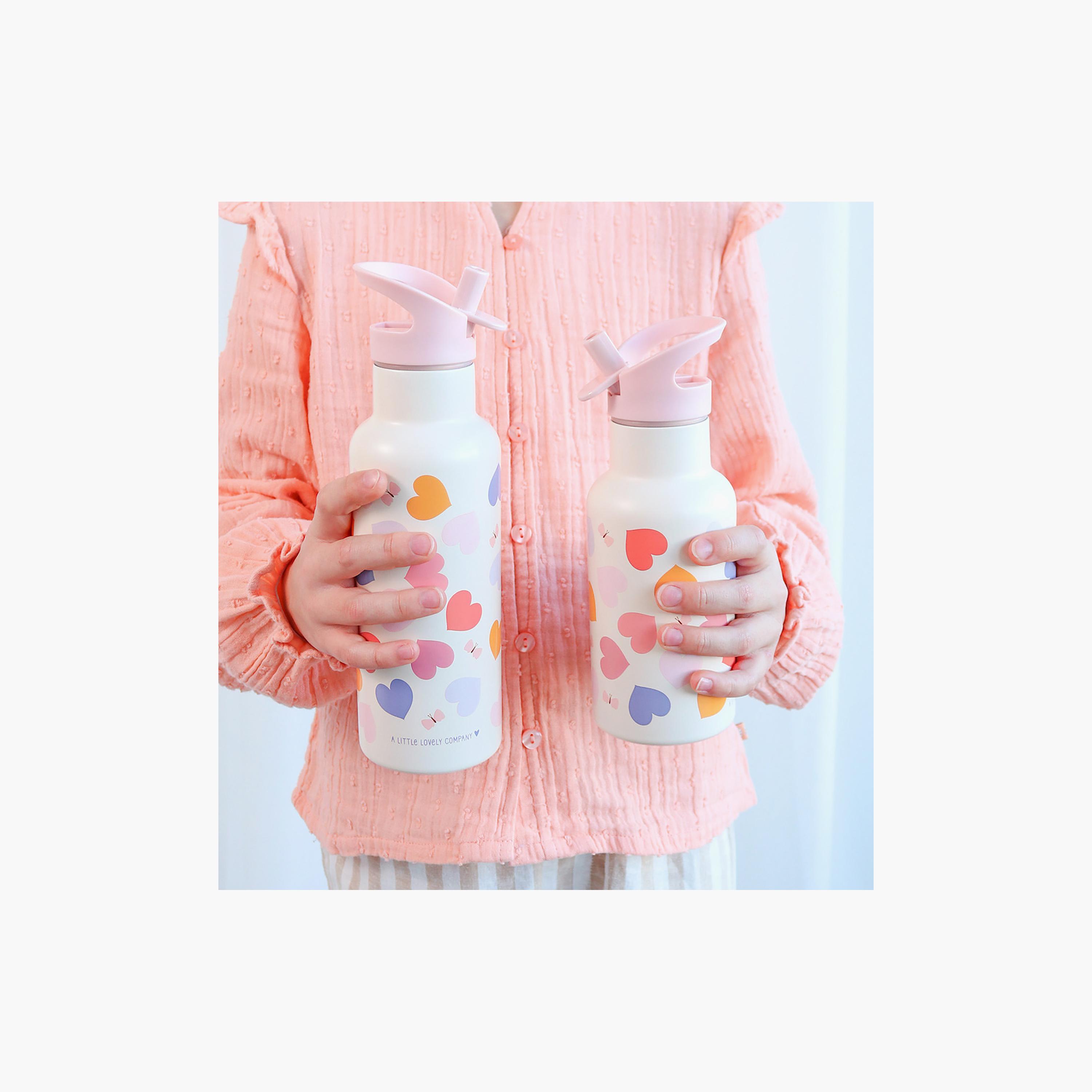 A Little Lovely Company Hearts Stainless Steel Water Bottle with Dual Insulated Wall - 500 ml-school-waterbottles-image-6