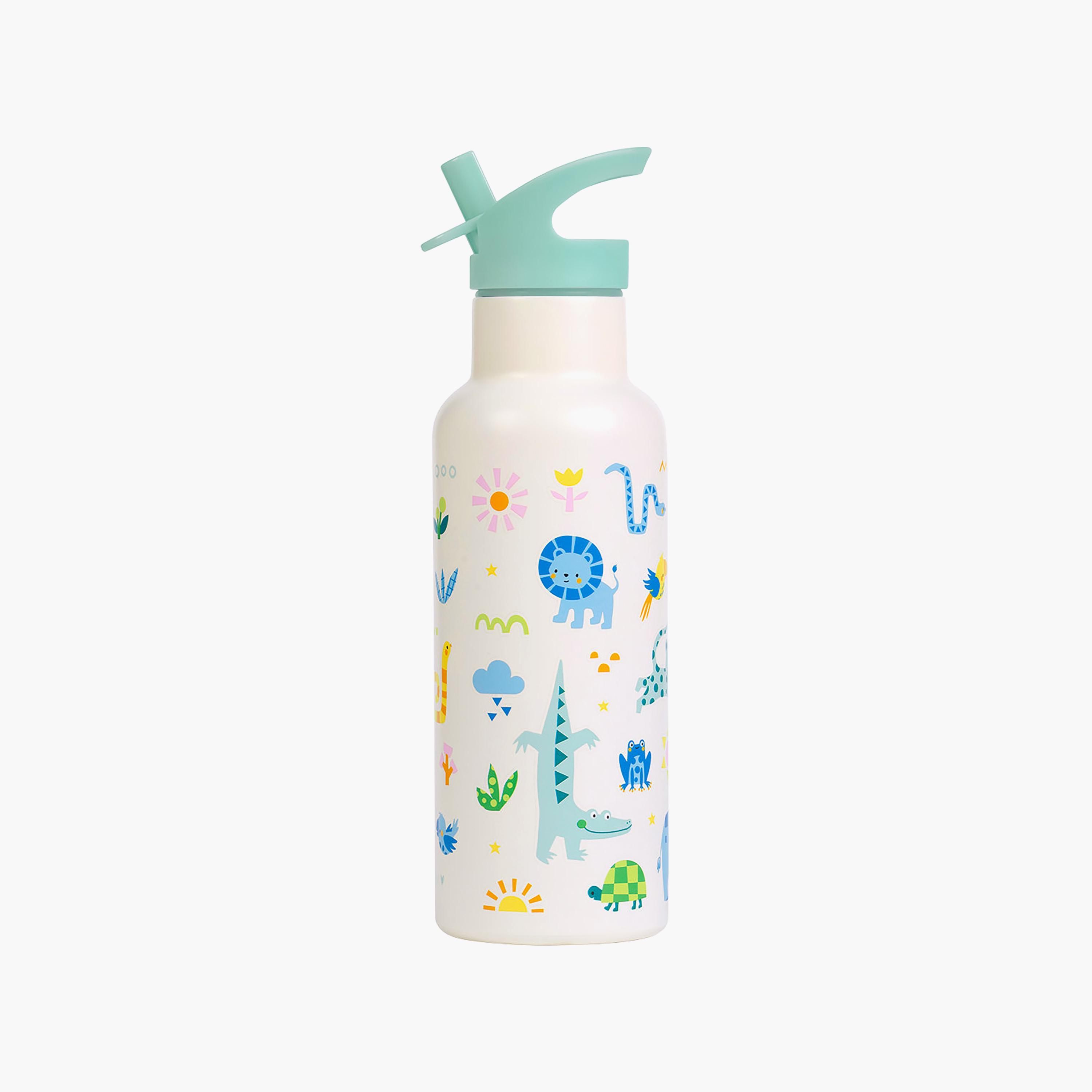 A Little Lovely Company Jungle Stainless Steel Water Bottle with Dual Insulated Wall - 500 ml-school-waterbottles-image-2