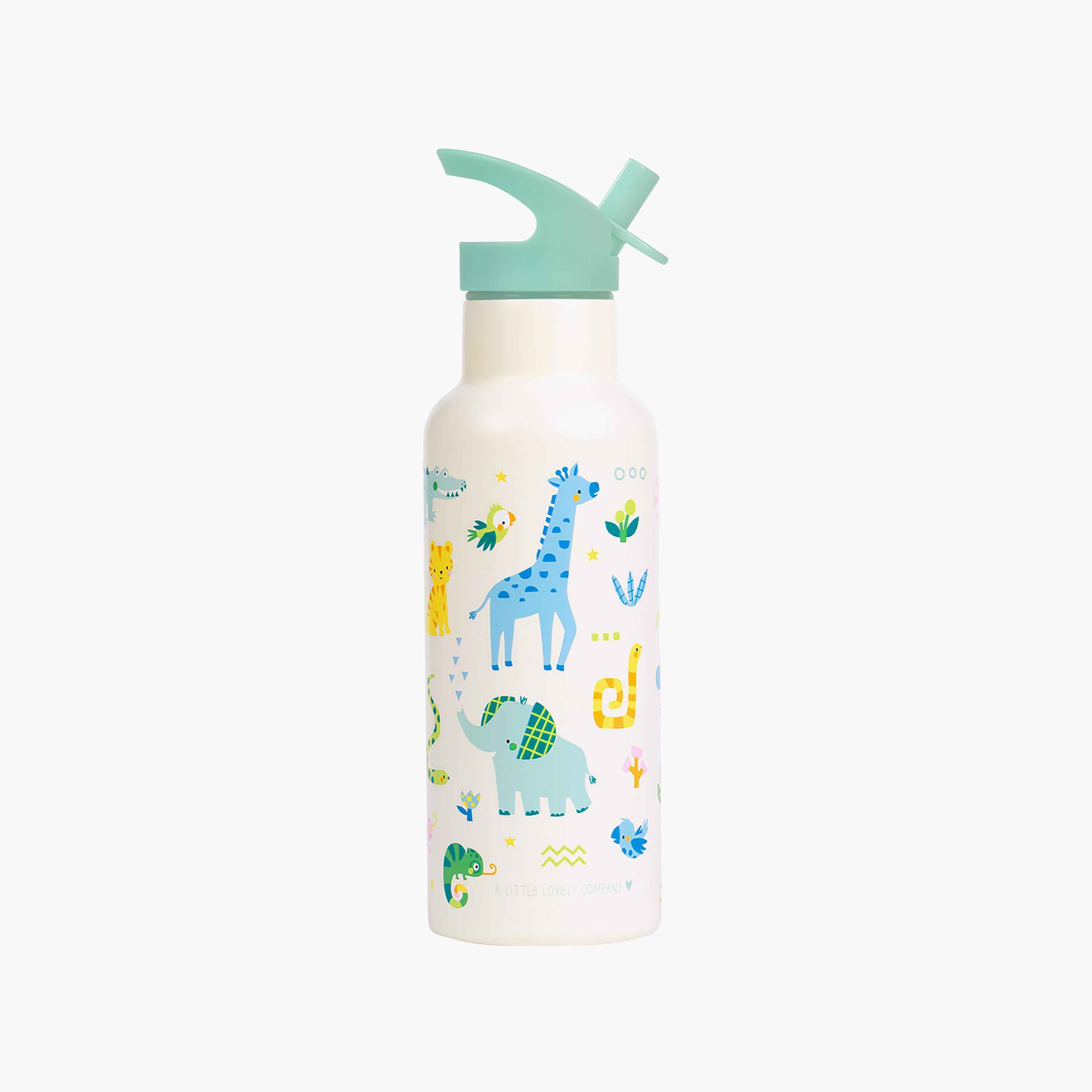 A Little Lovely Company Jungle Stainless Steel Water Bottle with Dual Insulated Wall - 500 ml-school-waterbottles-image-3