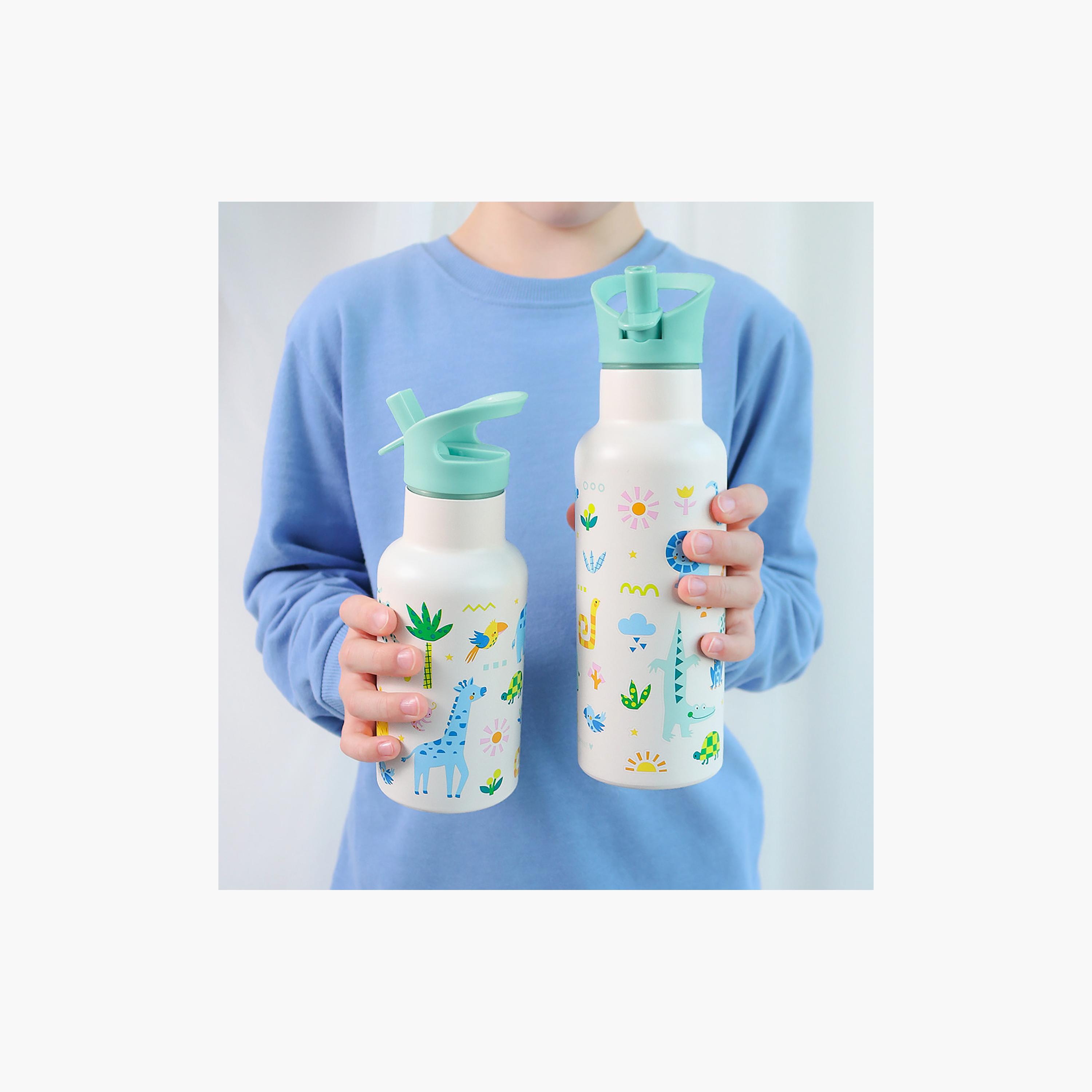 A Little Lovely Company Jungle Stainless Steel Water Bottle with Dual Insulated Wall - 500 ml-school-waterbottles-image-4
