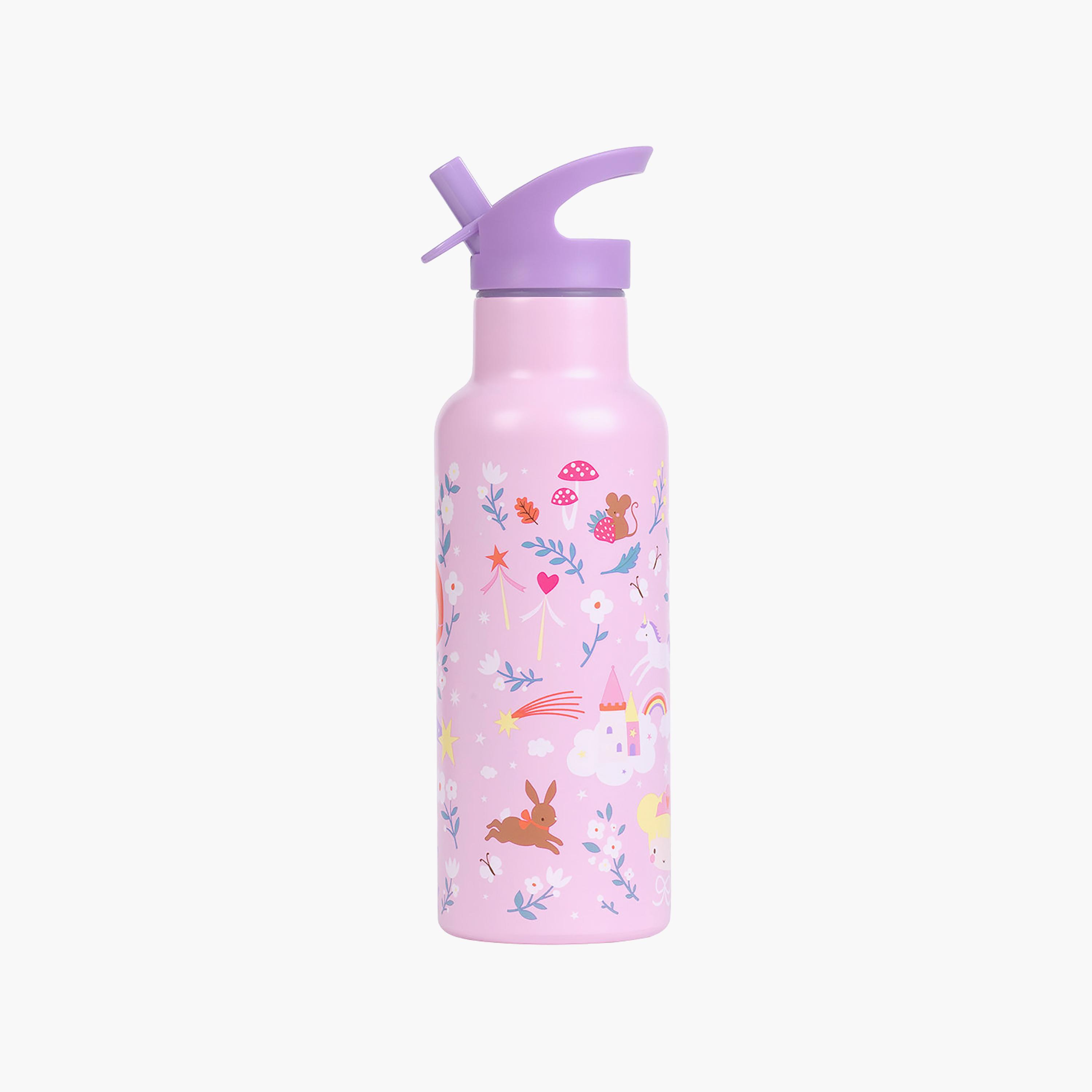A Little Lovely Company Princesses Stainless Steel Water Bottle with Dual Insulated Wall - 500 ml-school-waterbottles-image-2