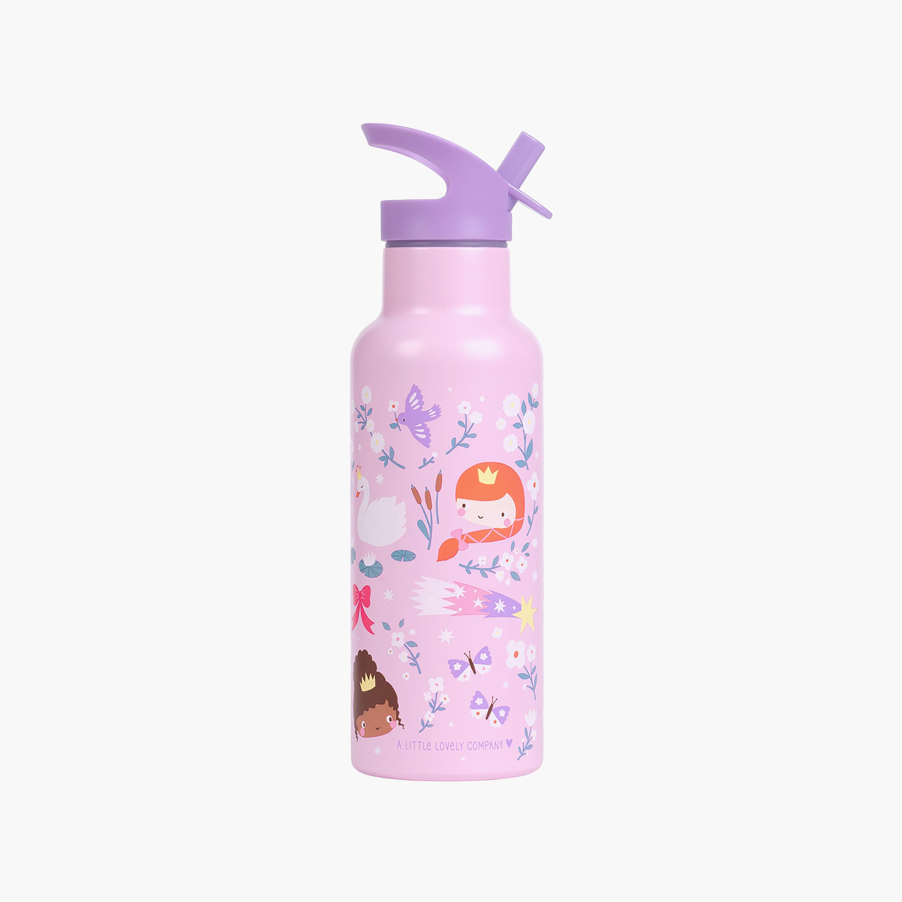 A Little Lovely Company Princesses Stainless Steel Water Bottle with Dual Insulated Wall - 500 ml-school-waterbottles-image-3