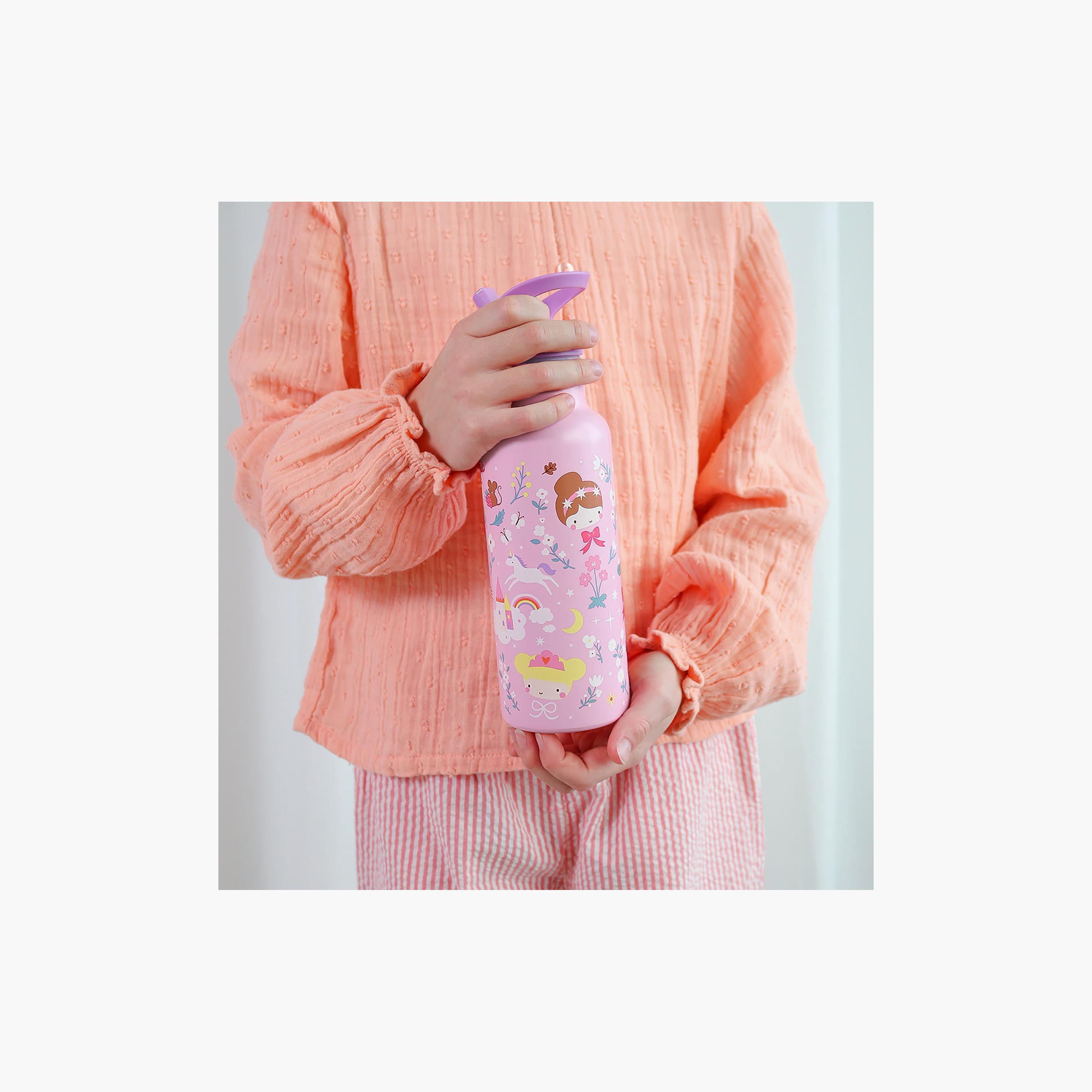 A Little Lovely Company Princesses Stainless Steel Water Bottle with Dual Insulated Wall - 500 ml-school-waterbottles-image-4