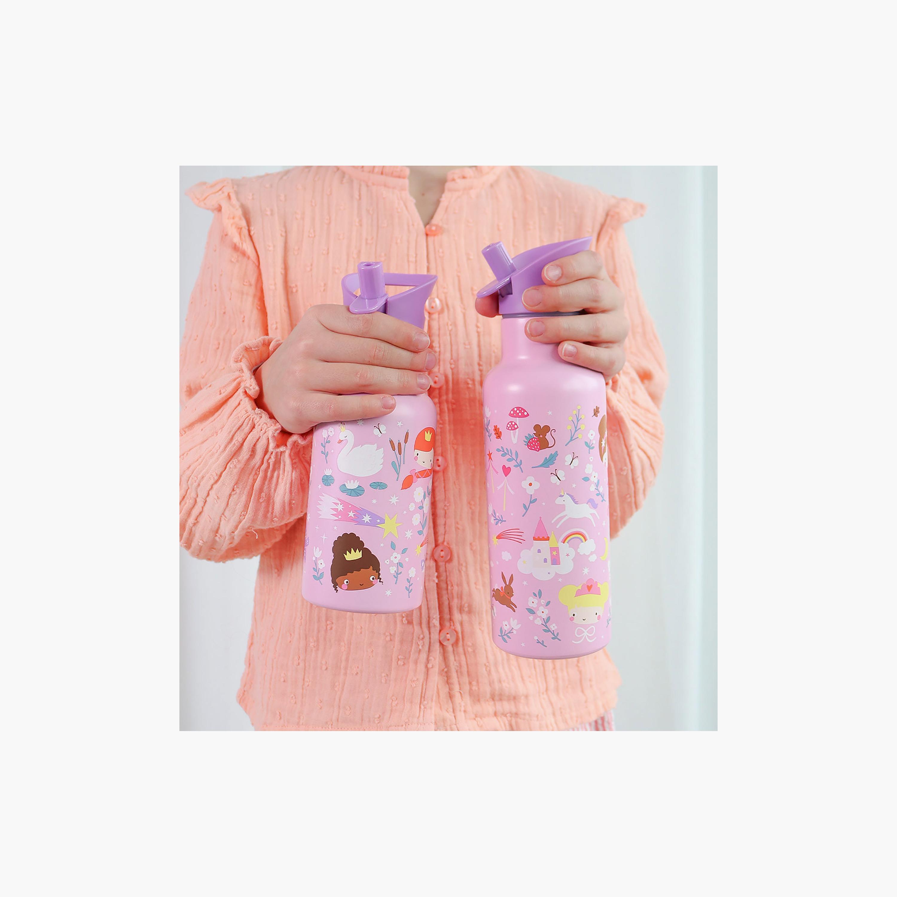 A Little Lovely Company Princesses Stainless Steel Water Bottle with Dual Insulated Wall - 500 ml-school-waterbottles-image-6