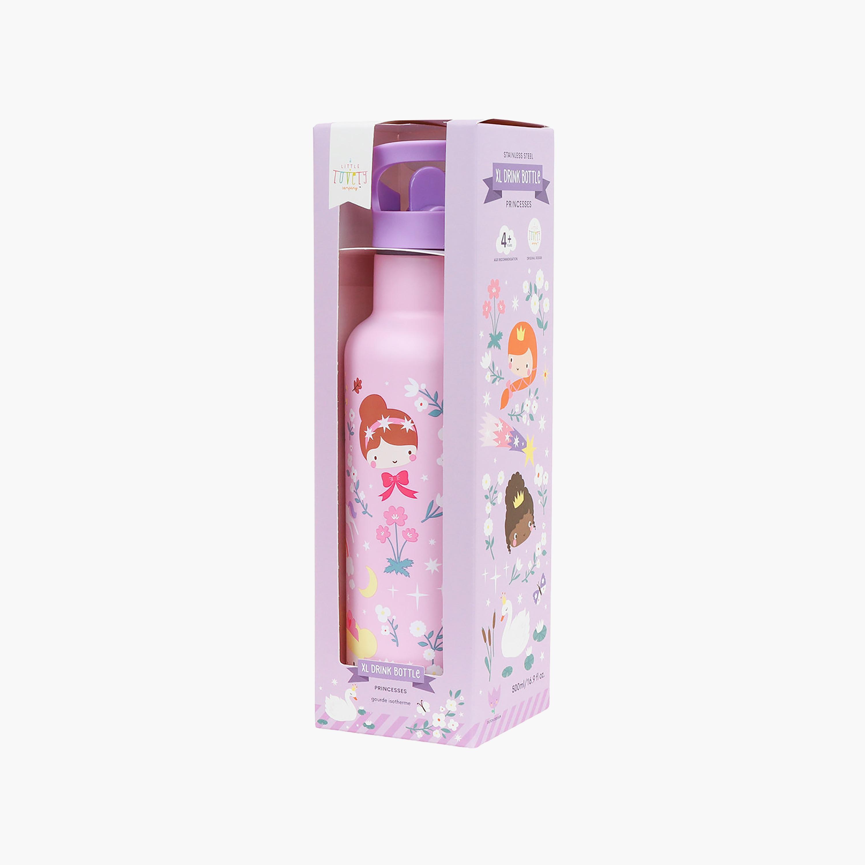 A Little Lovely Company Princesses Stainless Steel Water Bottle with Dual Insulated Wall - 500 ml-school-waterbottles-image-7