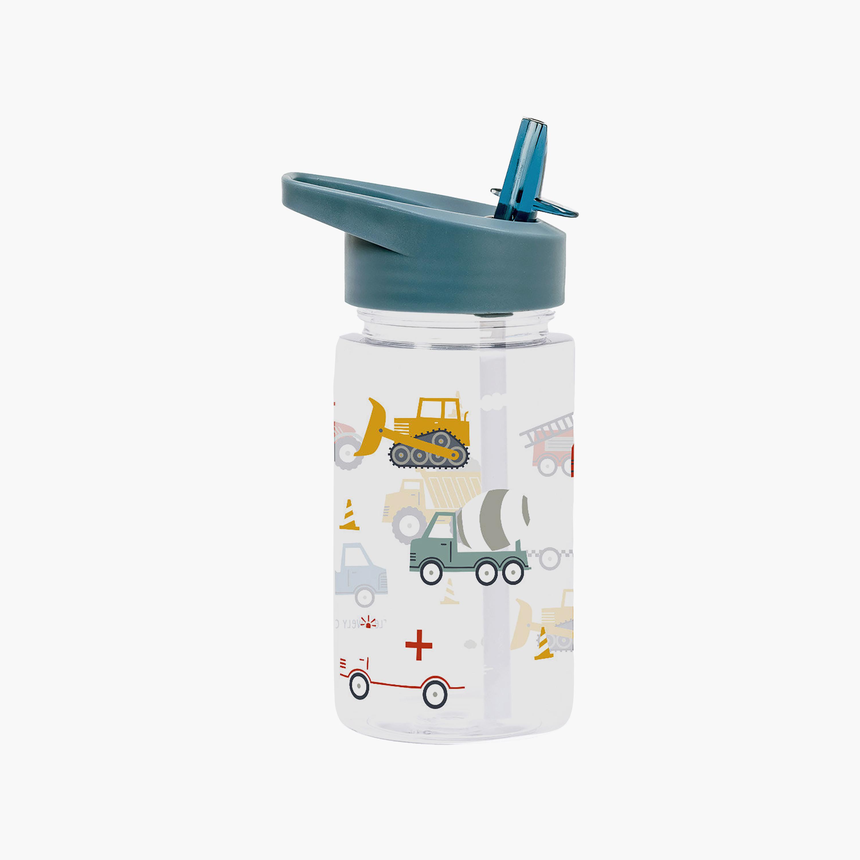 A Little Lovely Company Vehicles Tritan Water Bottle - 450 ml-school-waterbottles-image-1