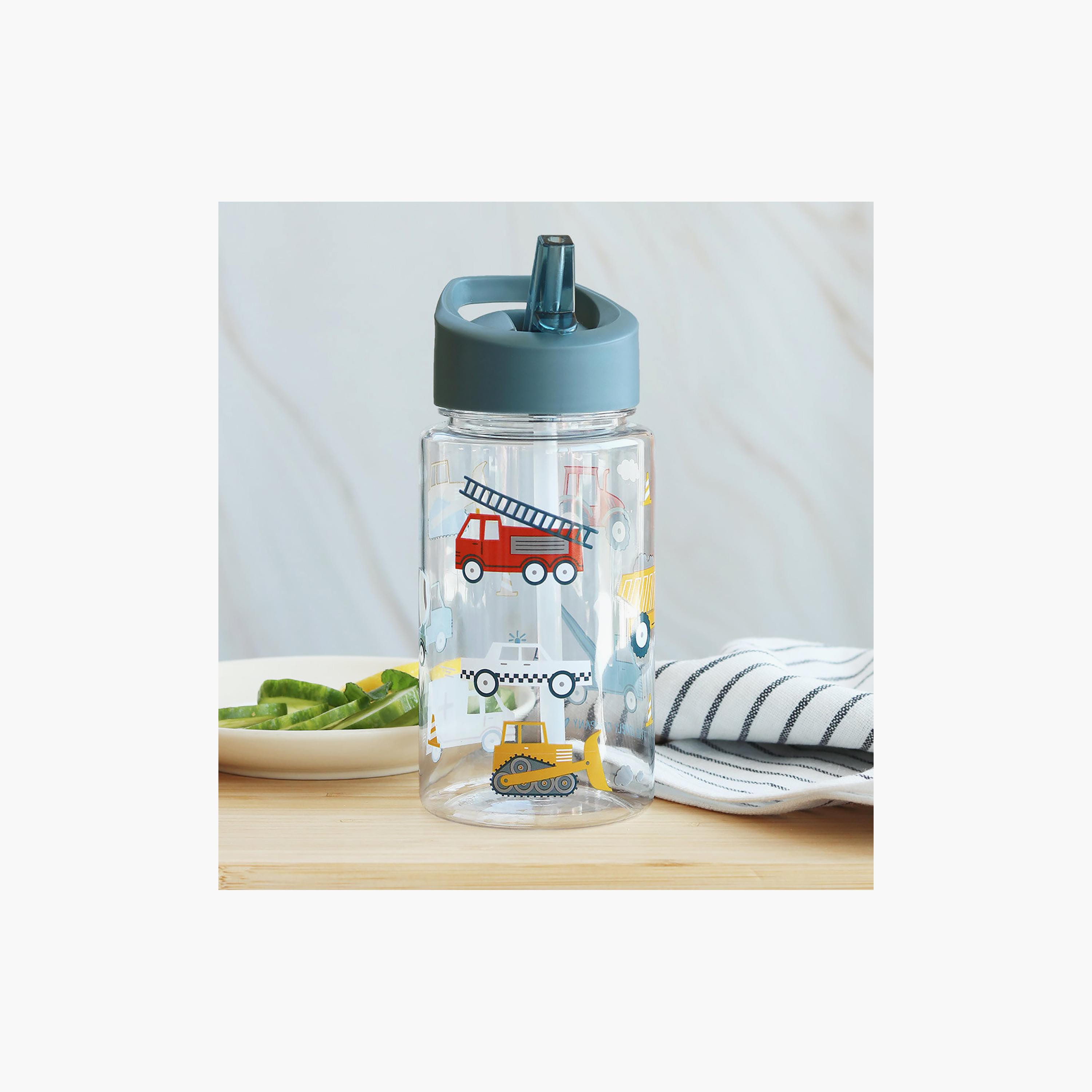 A Little Lovely Company Vehicles Tritan Water Bottle - 450 ml-school-waterbottles-image-3