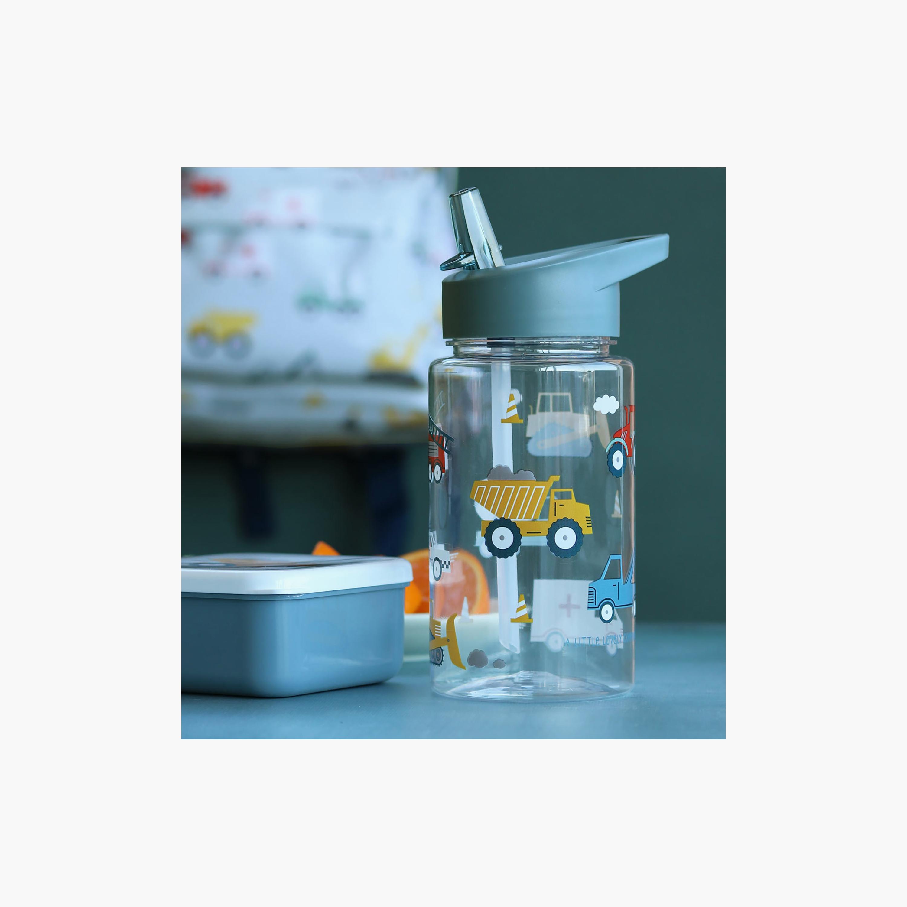 A Little Lovely Company Vehicles Tritan Water Bottle - 450 ml-school-waterbottles-image-4