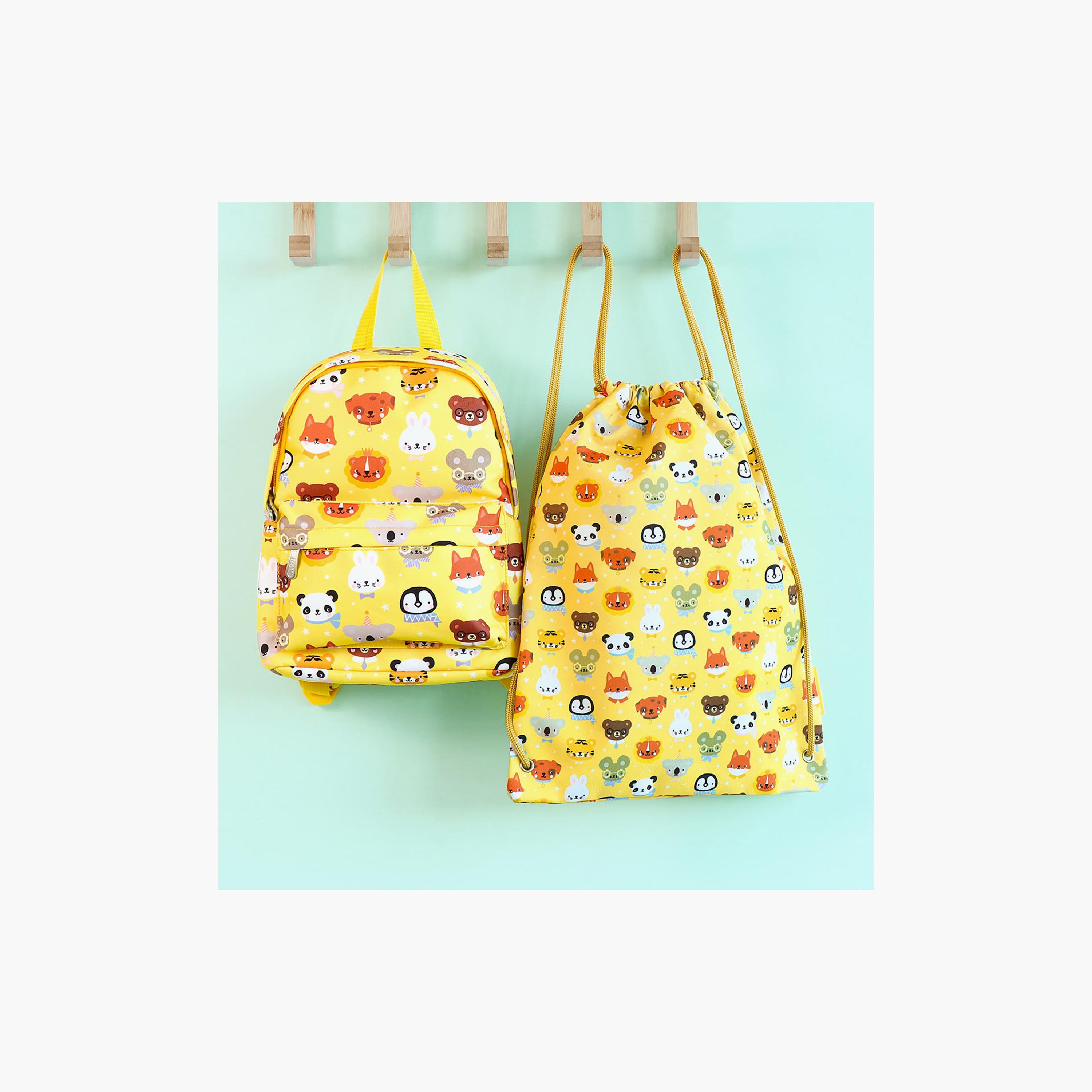 A Little Lovely Company Animal Friends Drawstring Bag for 3-5 Yrs - 42 cm-girls-accessories-bags-image-3