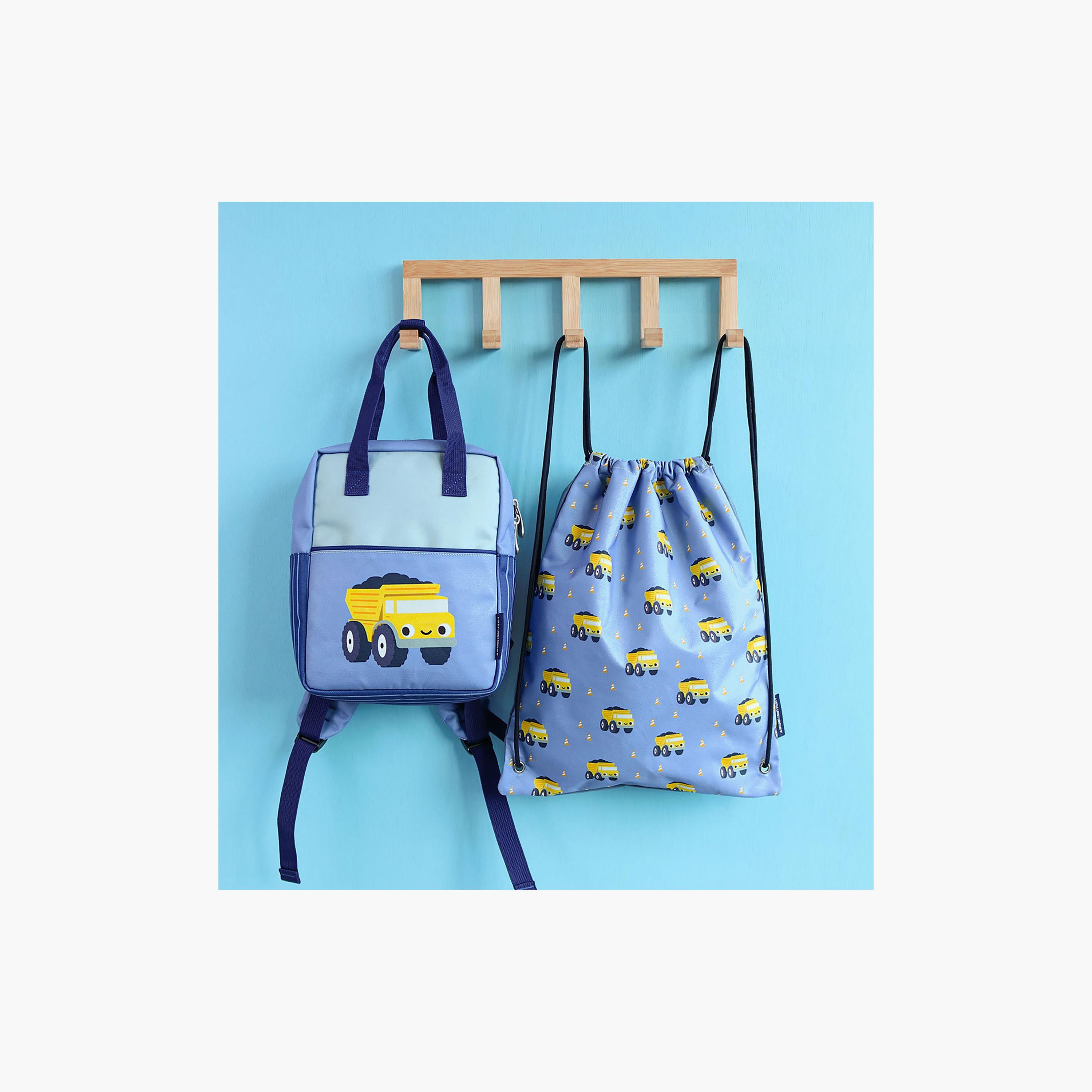 A Little Lovely Company Dump Truck Drawstring Bag for Boys 3-5 Yrs - 42 cm-boys-accessories-bagsandbackpacks-image-6