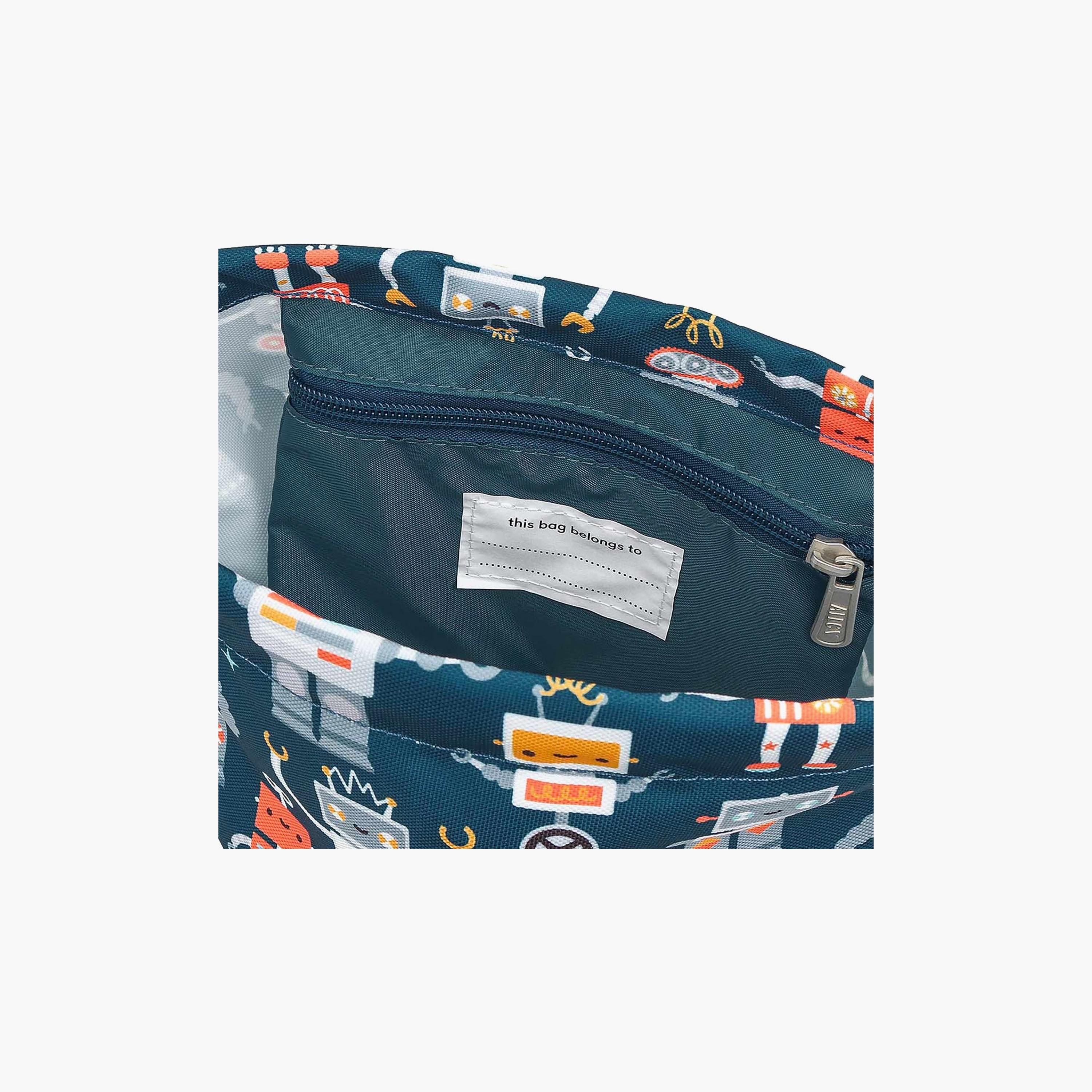 A Little Lovely Company Robots Drawstring Bag for Boys 3-5 Yrs - 42 cm-boys-accessories-bagsandbackpacks-image-3