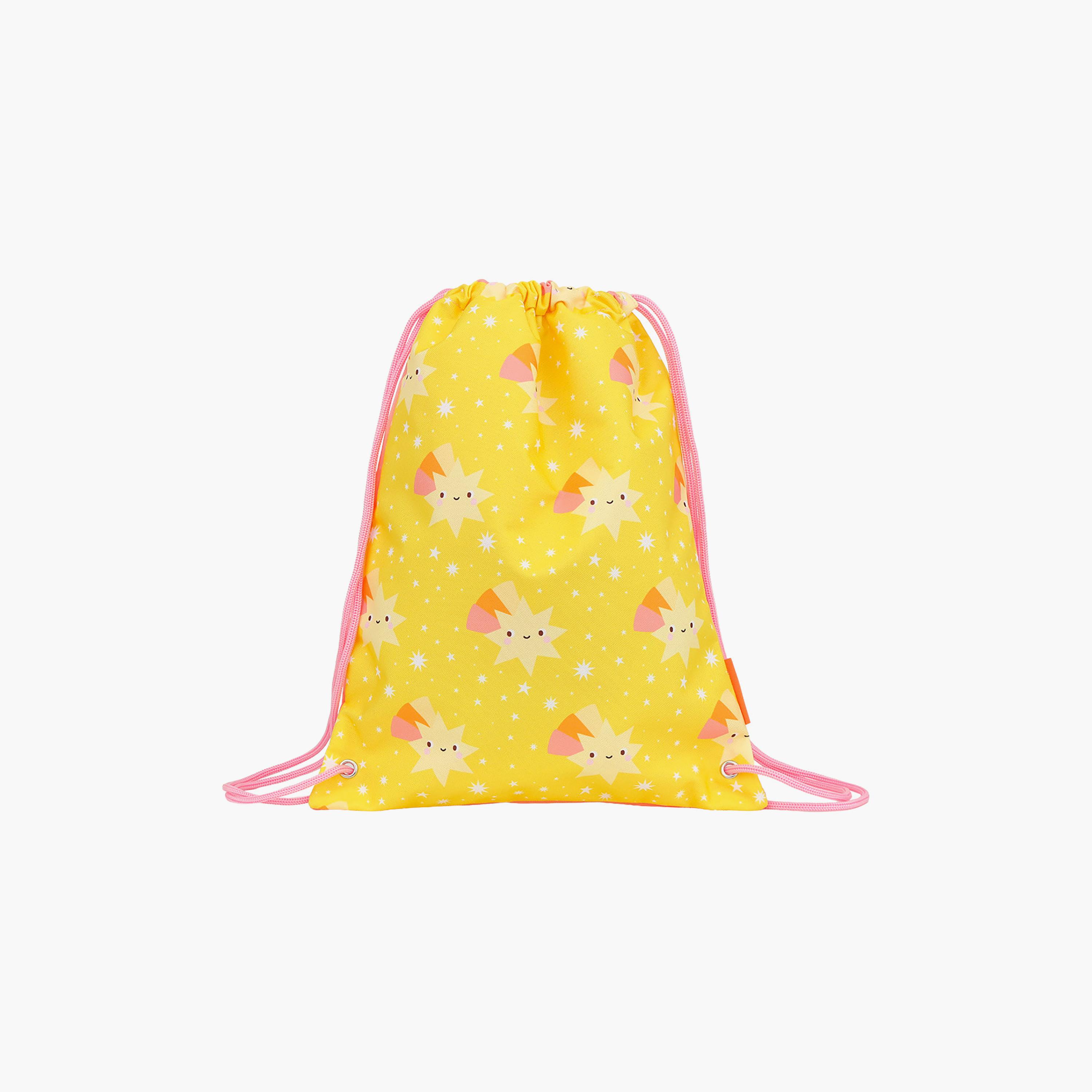 A Little Lovely Company Shooting Star Drawstring Bag for Girls 3-8 Yrs with Zipped Pocket - 42 cm-girls-accessories-bags-image-1