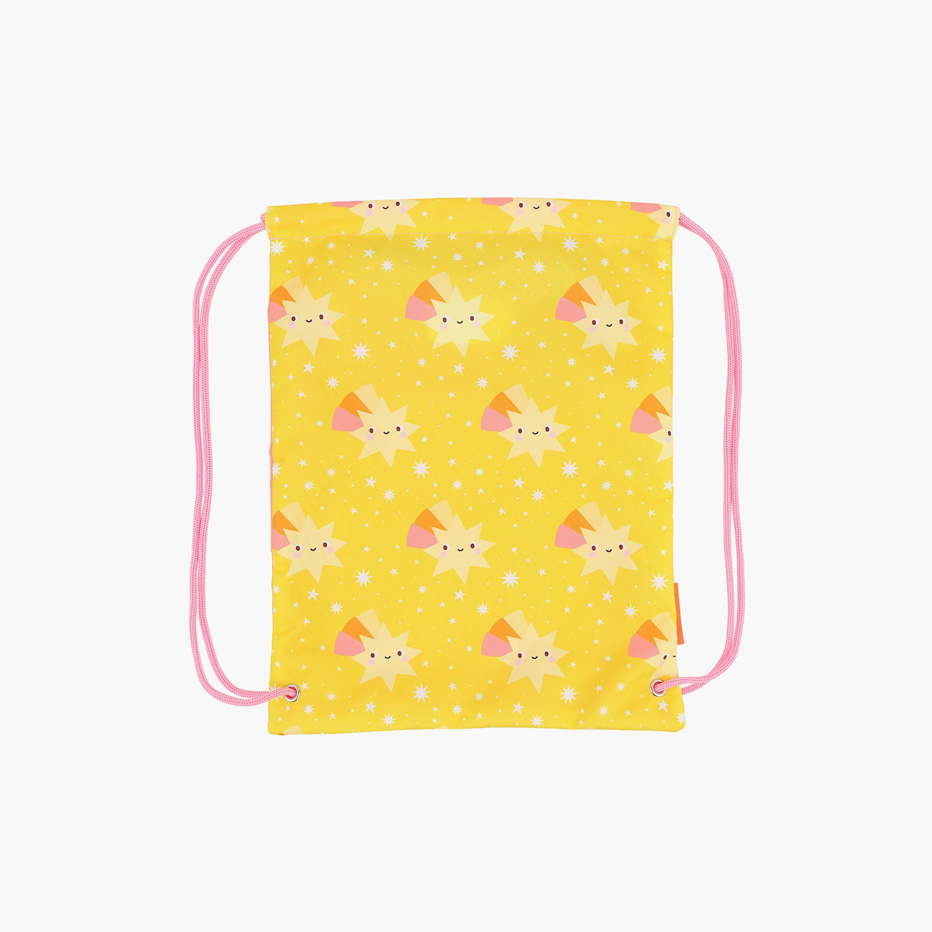 A Little Lovely Company Shooting Star Drawstring Bag for Girls 3-8 Yrs with Zipped Pocket - 42 cm-girls-accessories-bags-image-2