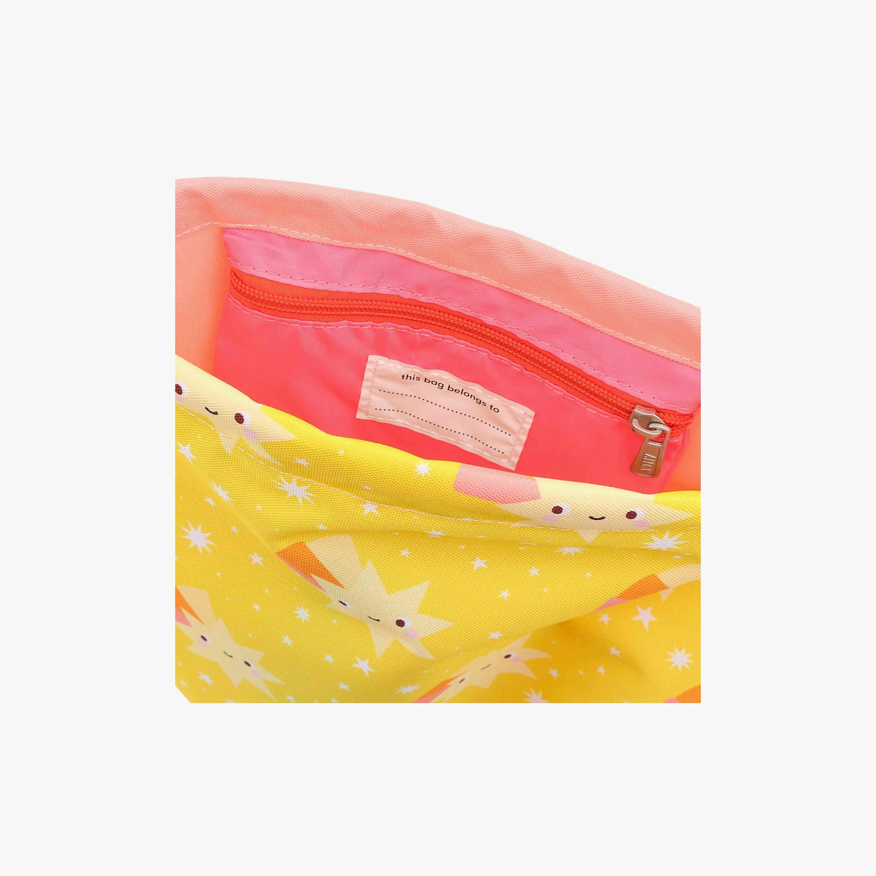 A Little Lovely Company Shooting Star Drawstring Bag for Girls 3-8 Yrs with Zipped Pocket - 42 cm-girls-accessories-bags-image-4