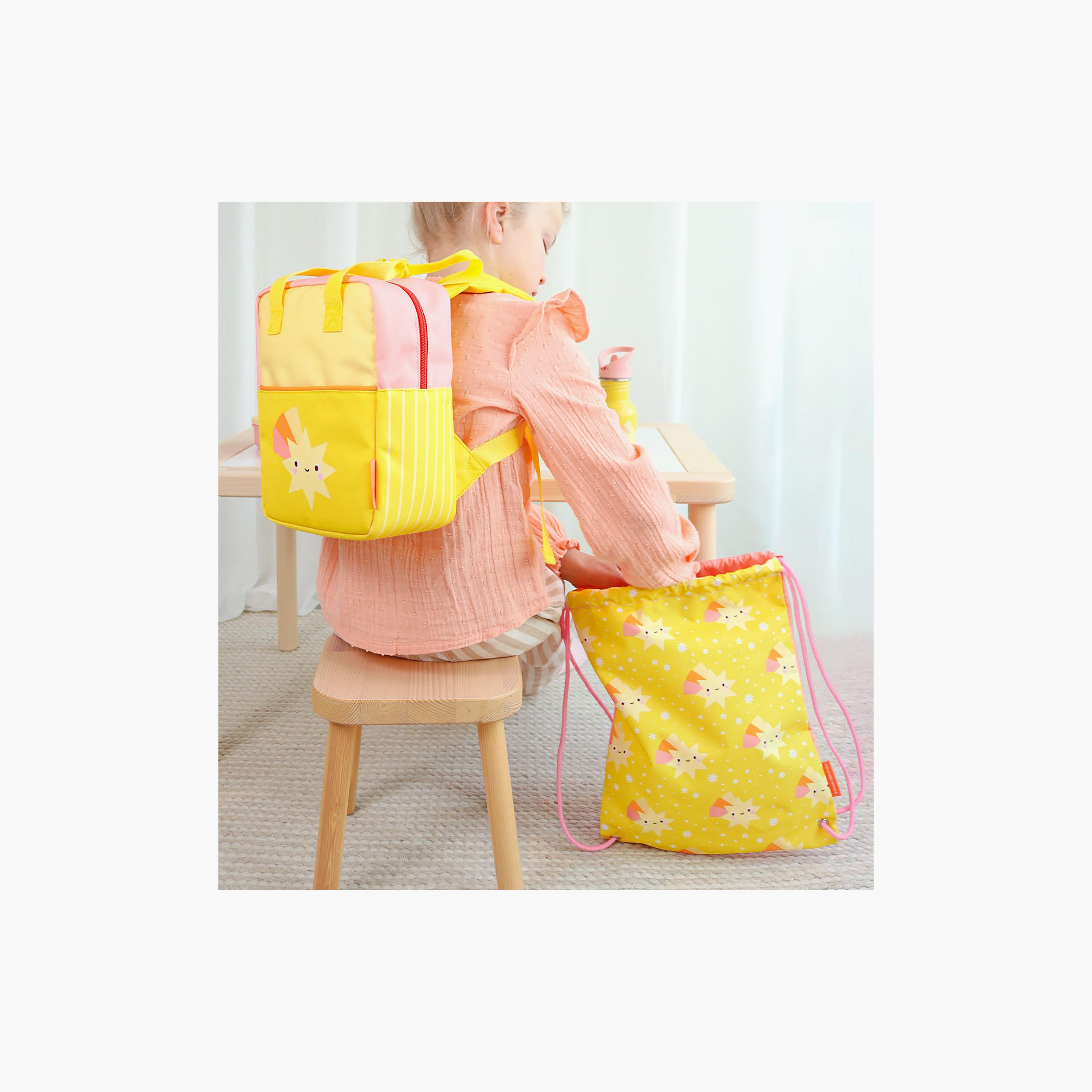 A Little Lovely Company Shooting Star Drawstring Bag for Girls 3-8 Yrs with Zipped Pocket - 42 cm-girls-accessories-bags-image-6