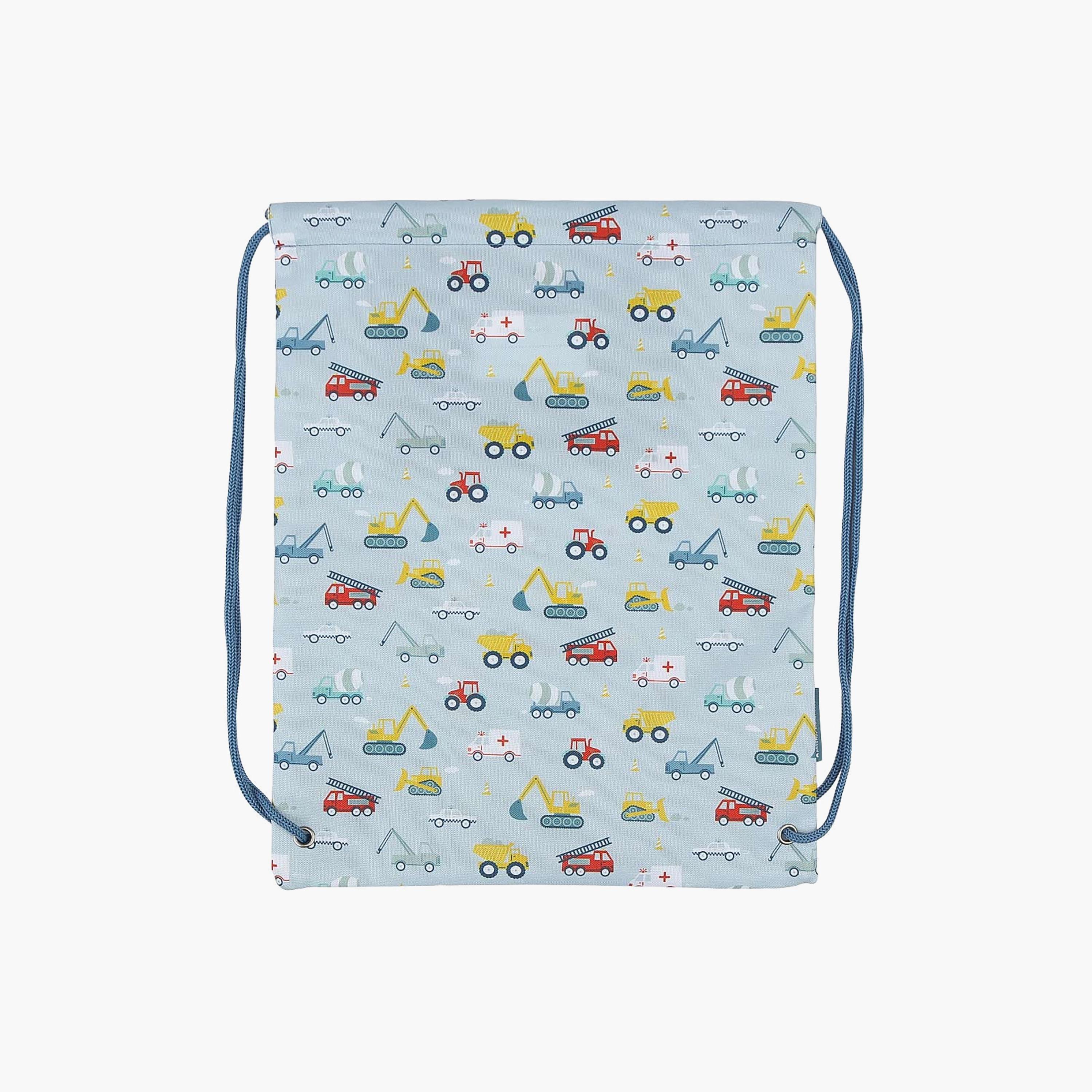 A Little Lovely Company Vehicles Drawstring Bag for Boys 3-5 Yrs - 42 cm-boys-accessories-bagsandbackpacks-image-2