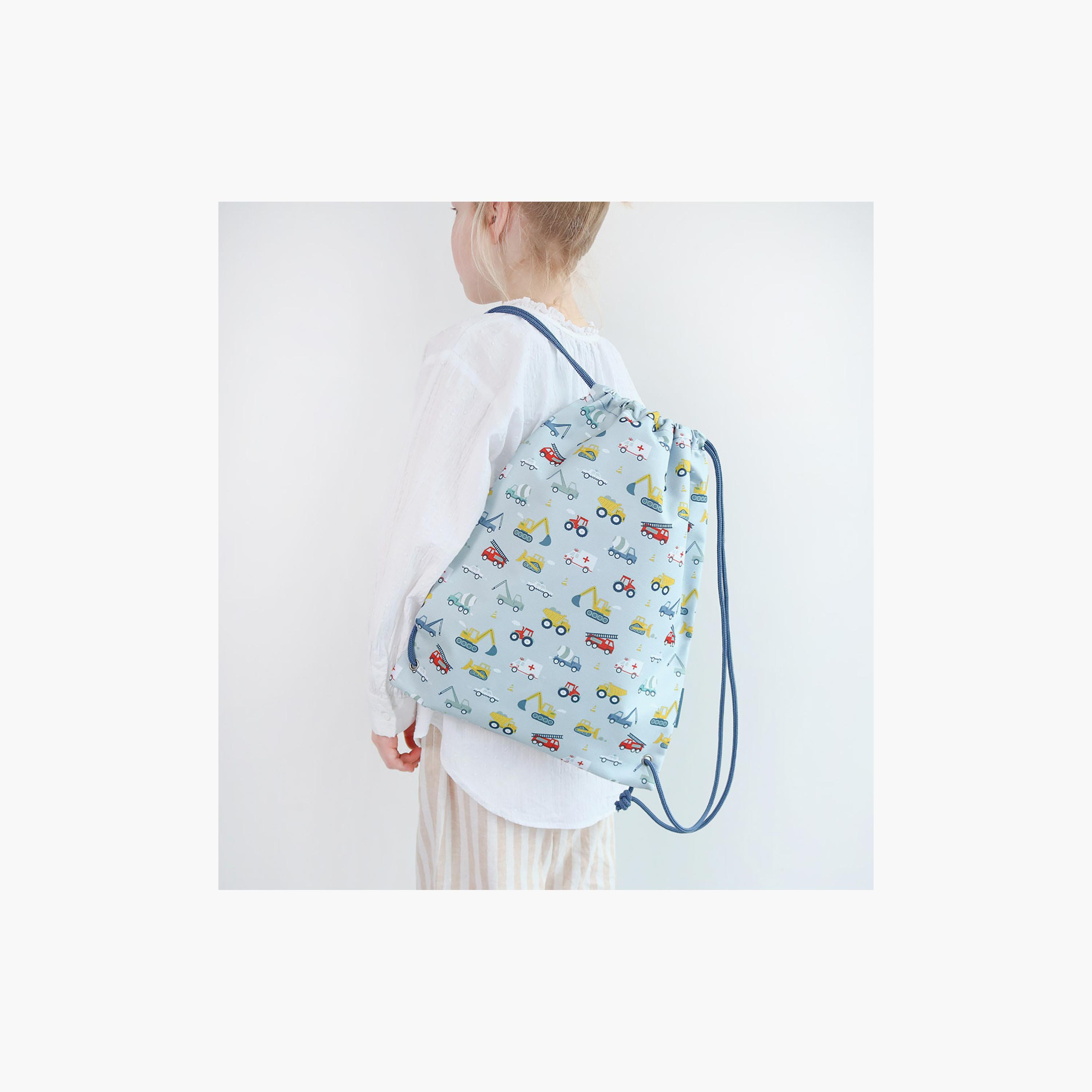 A Little Lovely Company Vehicles Drawstring Bag for Boys 3-5 Yrs - 42 cm-boys-accessories-bagsandbackpacks-image-6