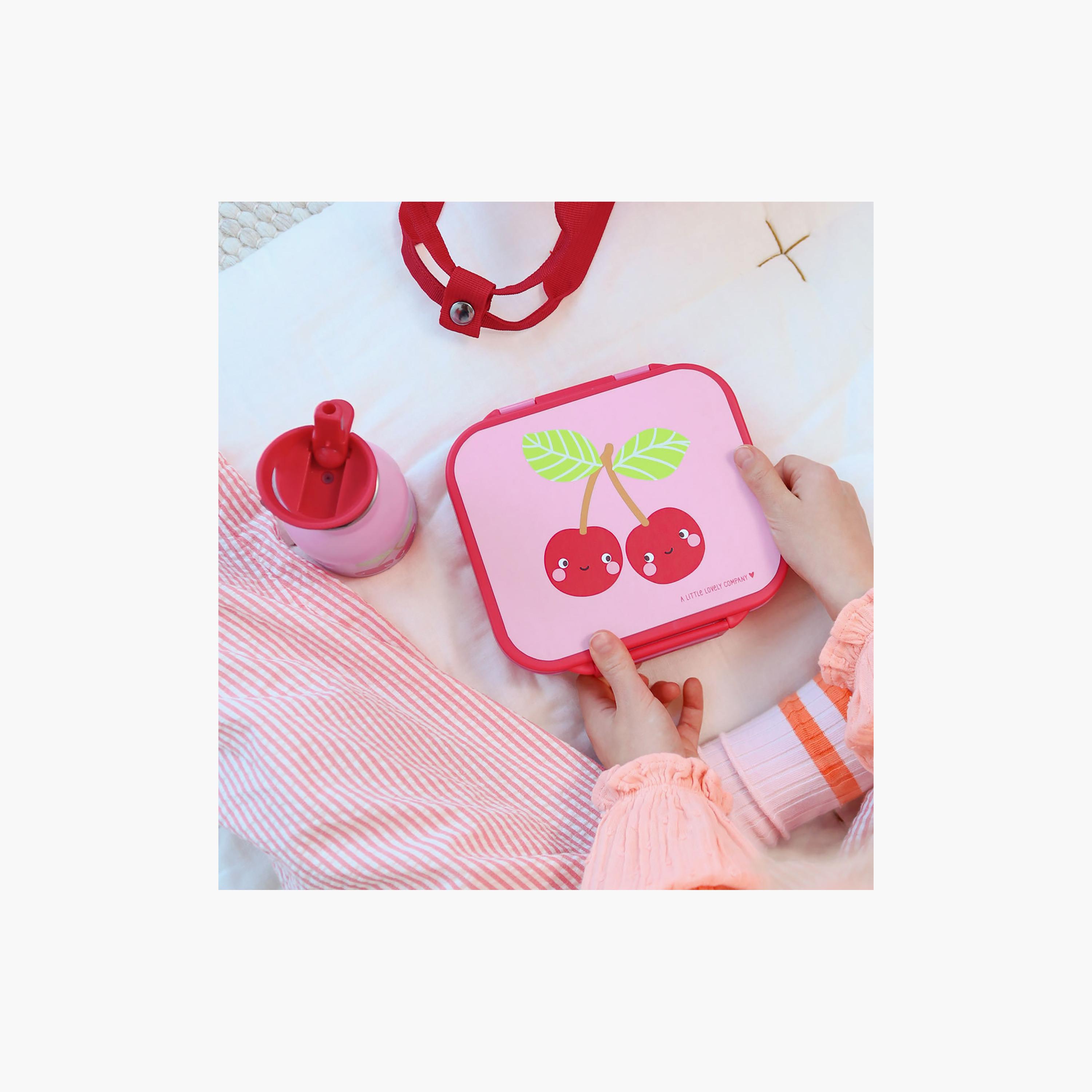 A Little Lovely Company Happy Cherries Square Lunch Box for Girls 3-5 Yrs with 3 Compartments-school-lunchessentials-lunchboxes-image-6