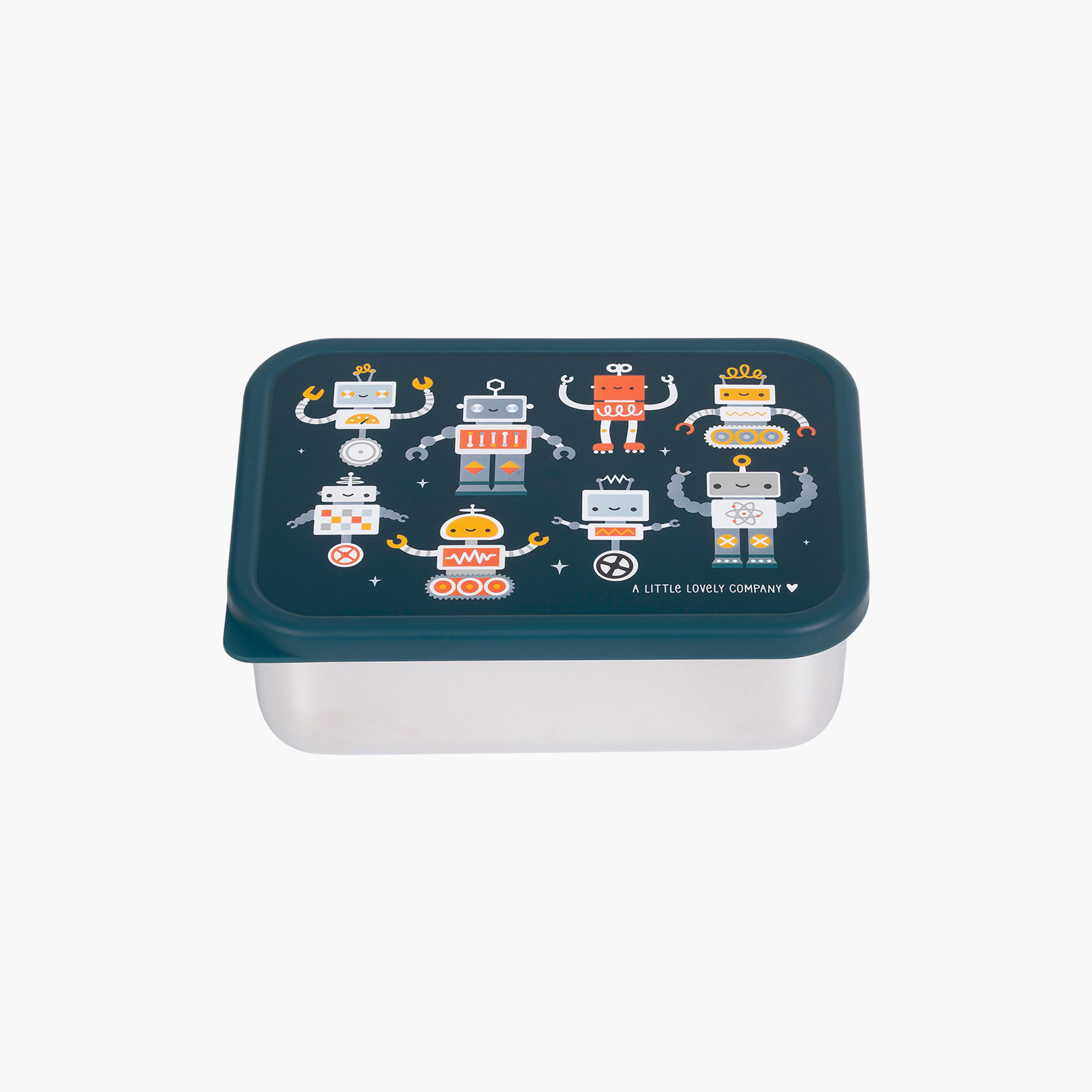 A Little Lovely Company Robots Stainless Steel Lunch Box for Boys 3-5 Yrs-school-lunchessentials-lunchboxes-image-1