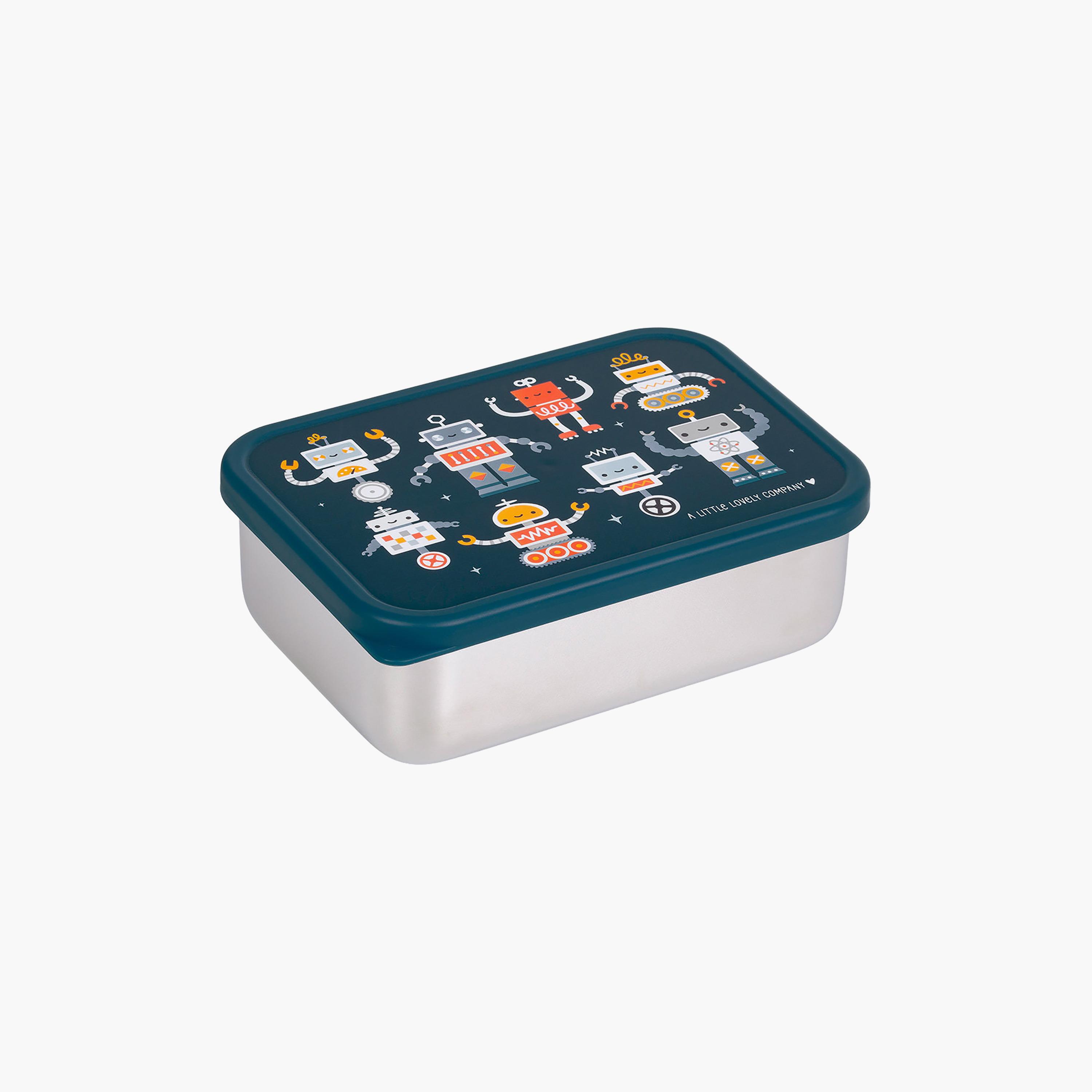 A Little Lovely Company Robots Stainless Steel Lunch Box for Boys 3-5 Yrs-school-lunchessentials-lunchboxes-image-2