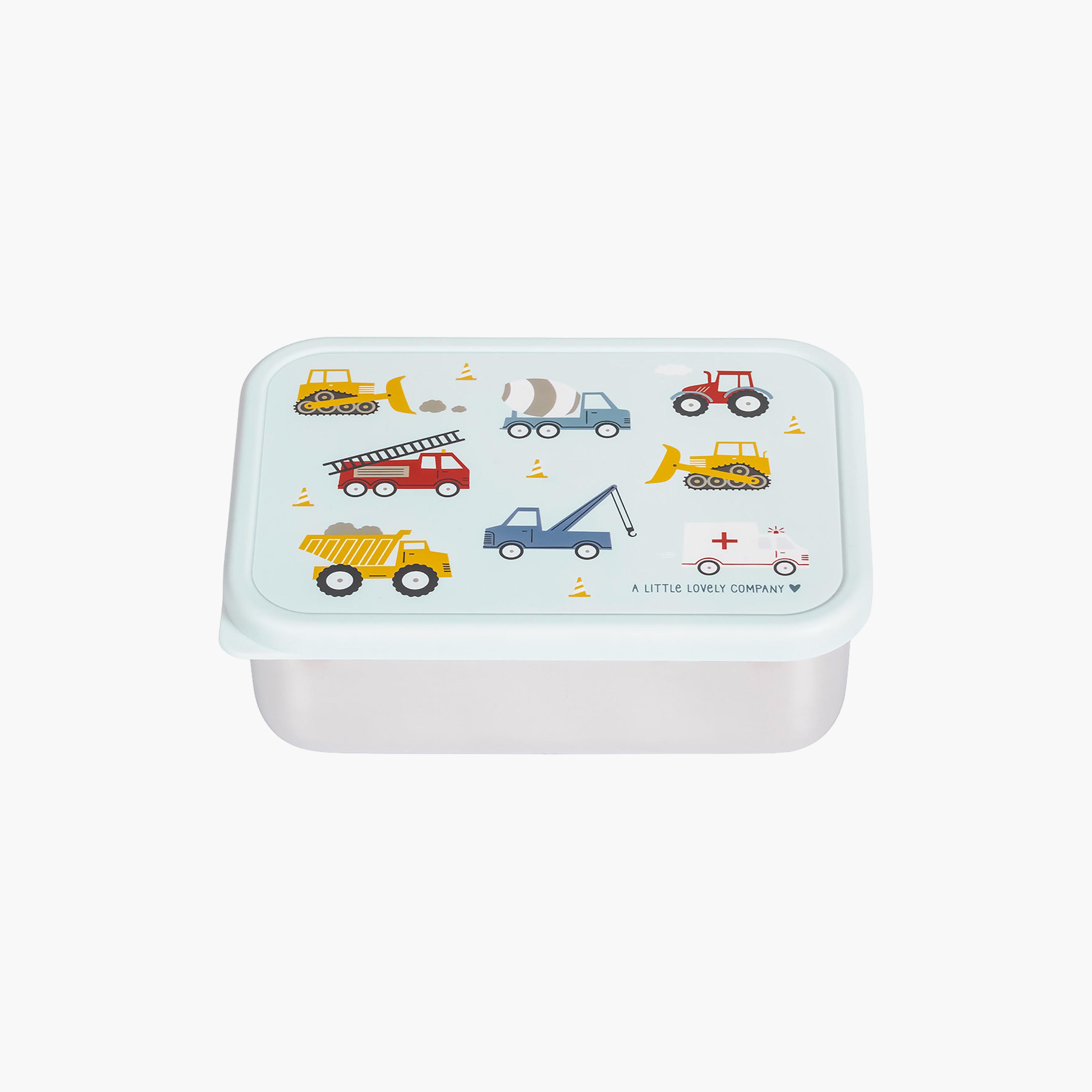 A Little Lovely Company Vehicles Stainless Steel Lunch Box for Boys 3-5 Yrs-school-lunchessentials-lunchboxes-image-1