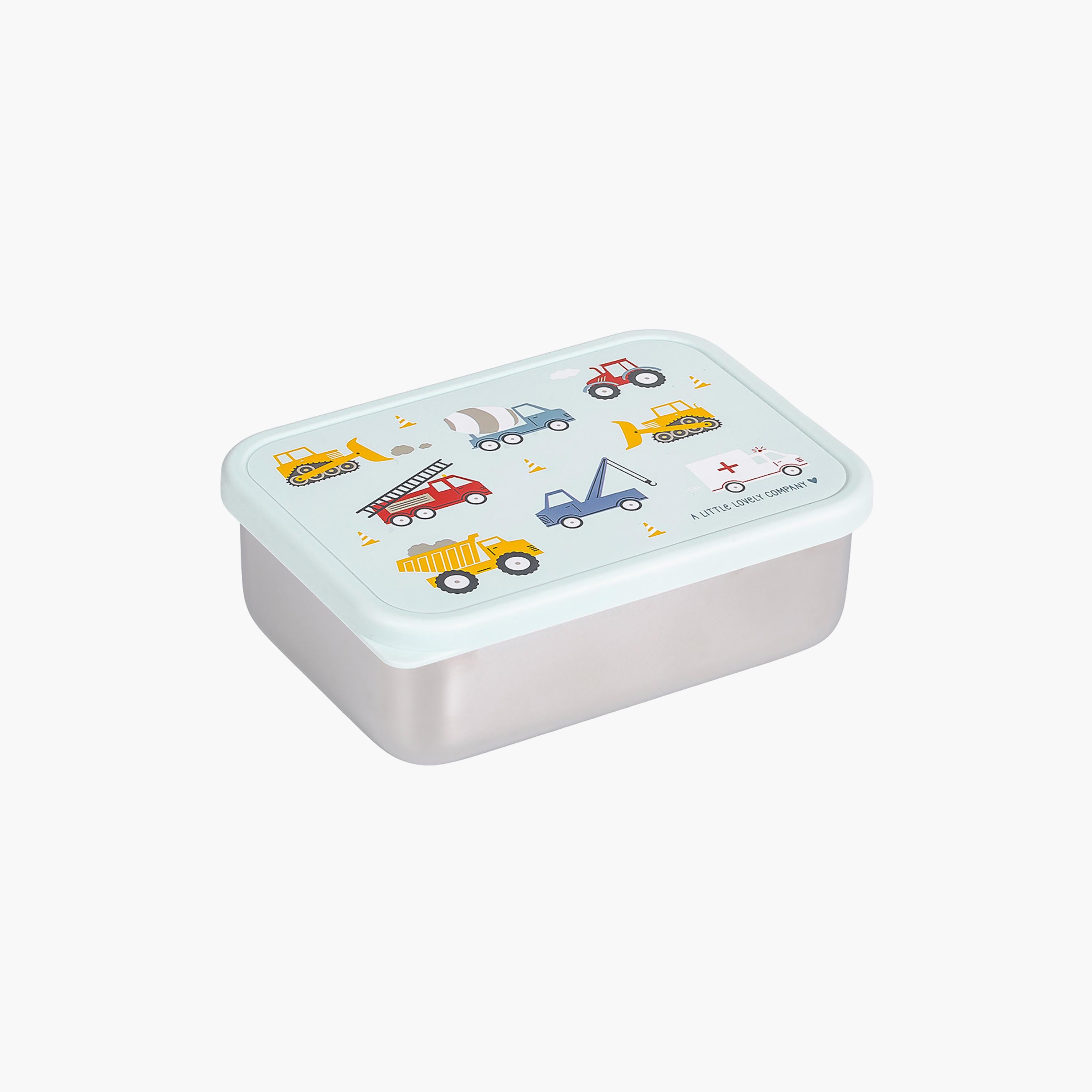A Little Lovely Company Vehicles Stainless Steel Lunch Box for Boys 3-5 Yrs-school-lunchessentials-lunchboxes-image-2