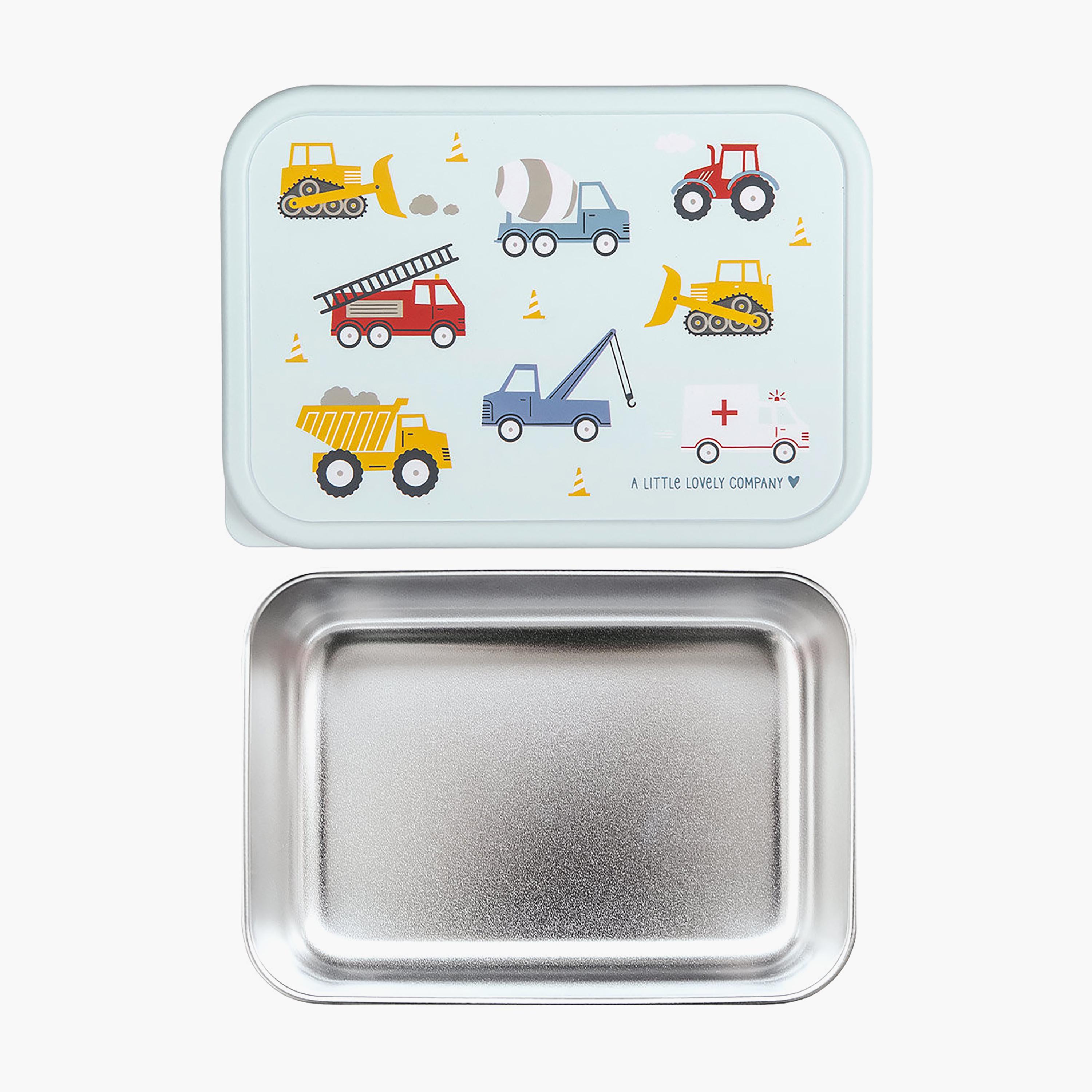 A Little Lovely Company Vehicles Stainless Steel Lunch Box for Boys 3-5 Yrs-school-lunchessentials-lunchboxes-image-3