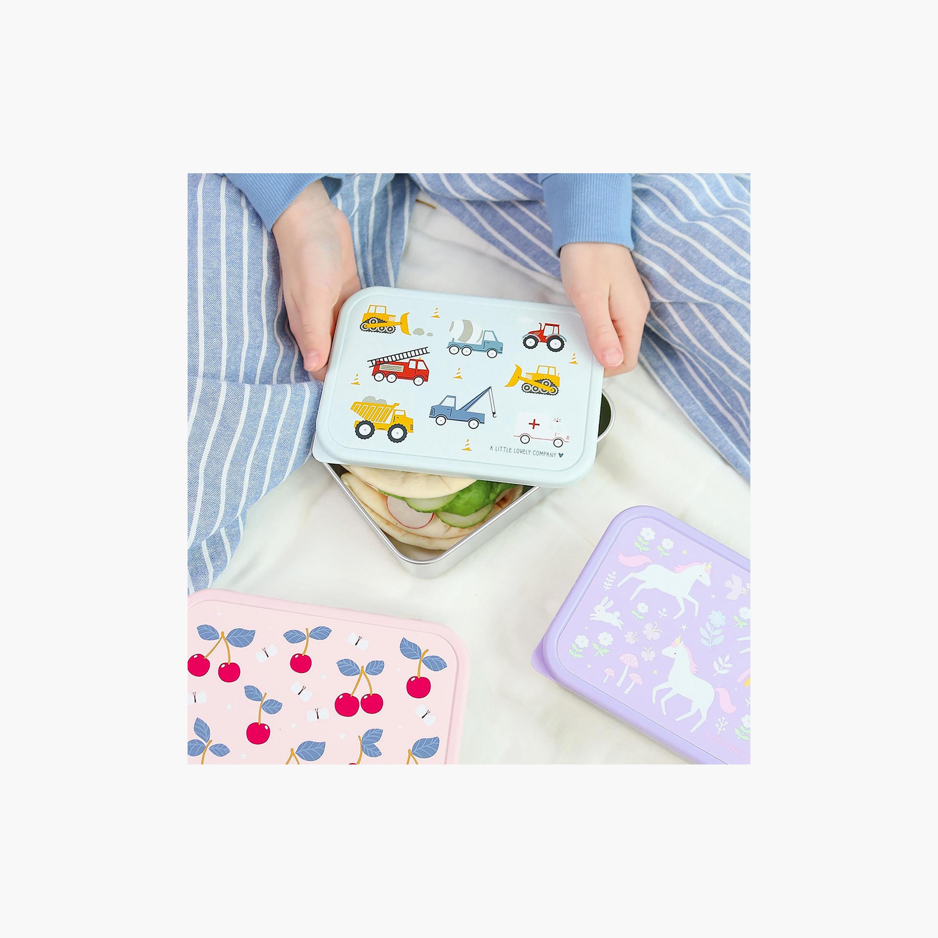 A Little Lovely Company Vehicles Stainless Steel Lunch Box for Boys 3-5 Yrs-school-lunchessentials-lunchboxes-image-7