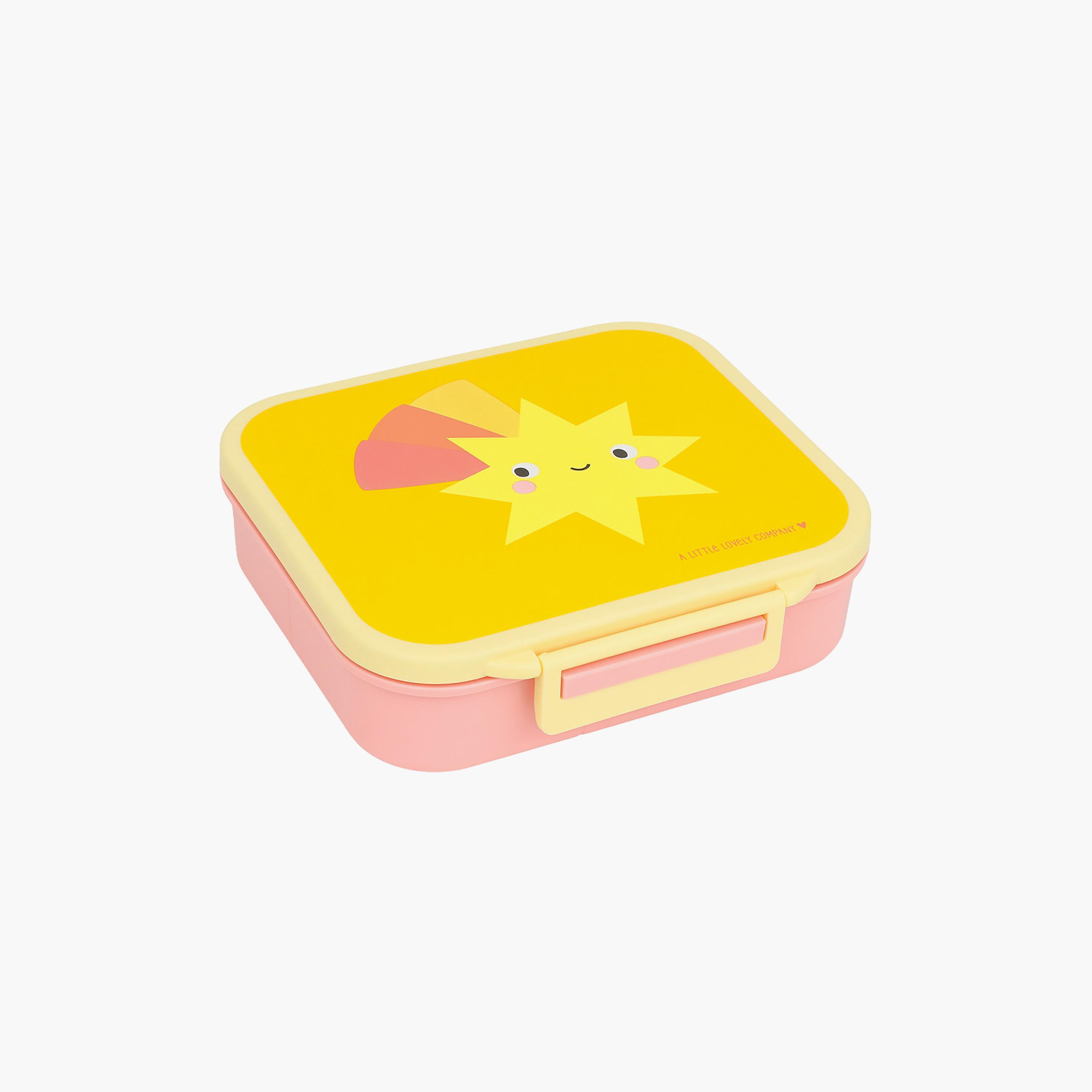 A Little Lovely Company Shooting Star Square Lunch Box for Girls 3-5 Yrs with 3 Compartments-school-lunchessentials-lunchboxes-image-2