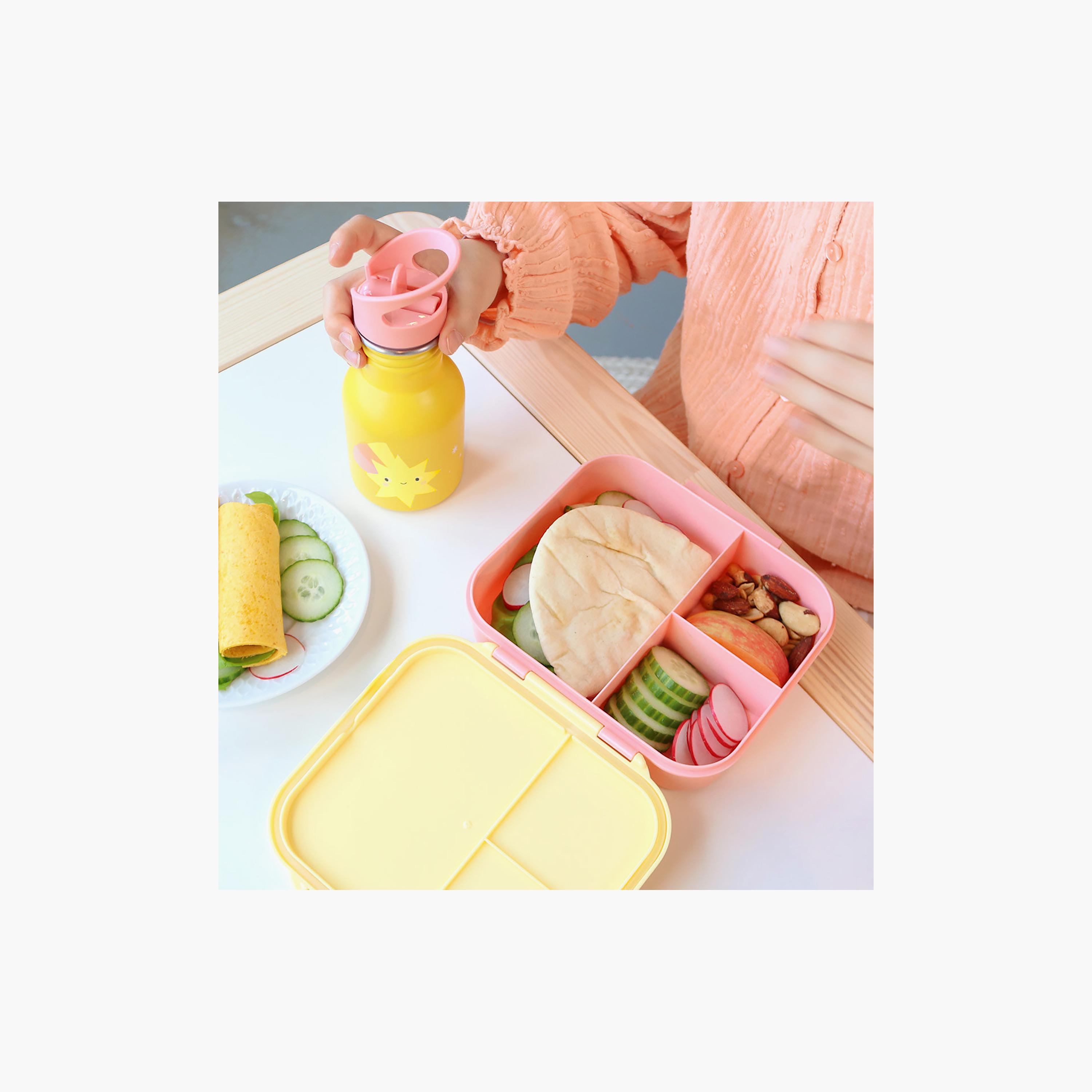 A Little Lovely Company Shooting Star Square Lunch Box for Girls 3-5 Yrs with 3 Compartments-school-lunchessentials-lunchboxes-image-7