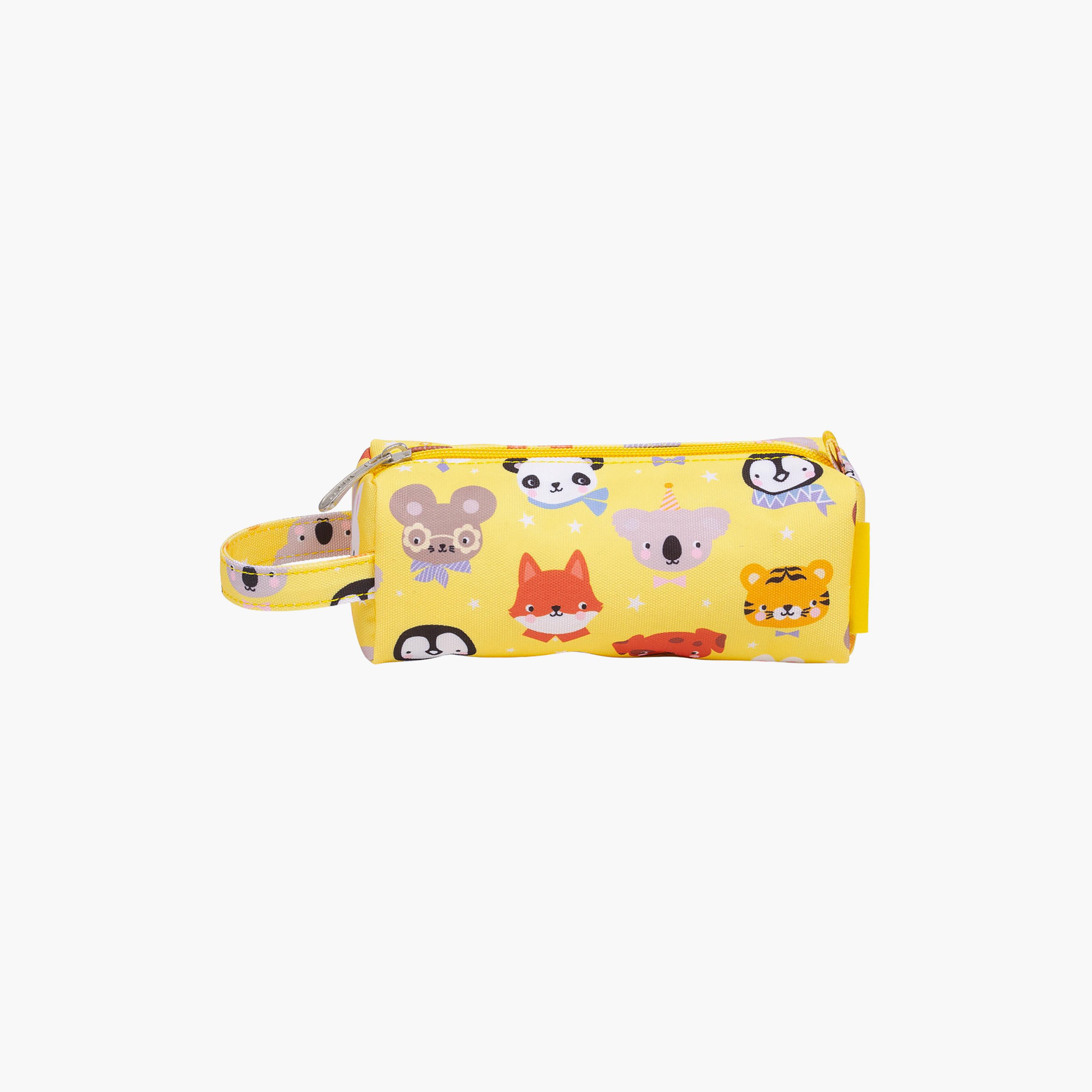 A Little Lovely Company Animal Friends Pencil Case with Carry Strap - Polyester-school-stationery-pencilcases-image-1