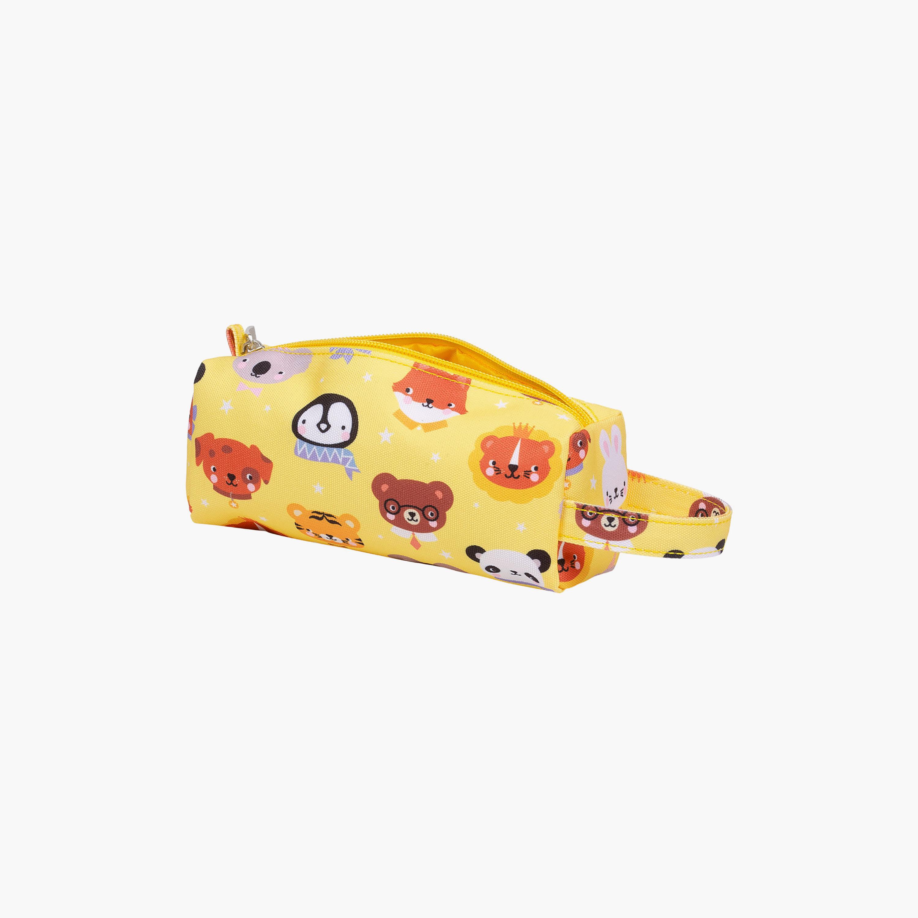 A Little Lovely Company Animal Friends Pencil Case with Carry Strap - Polyester-school-stationery-pencilcases-image-2