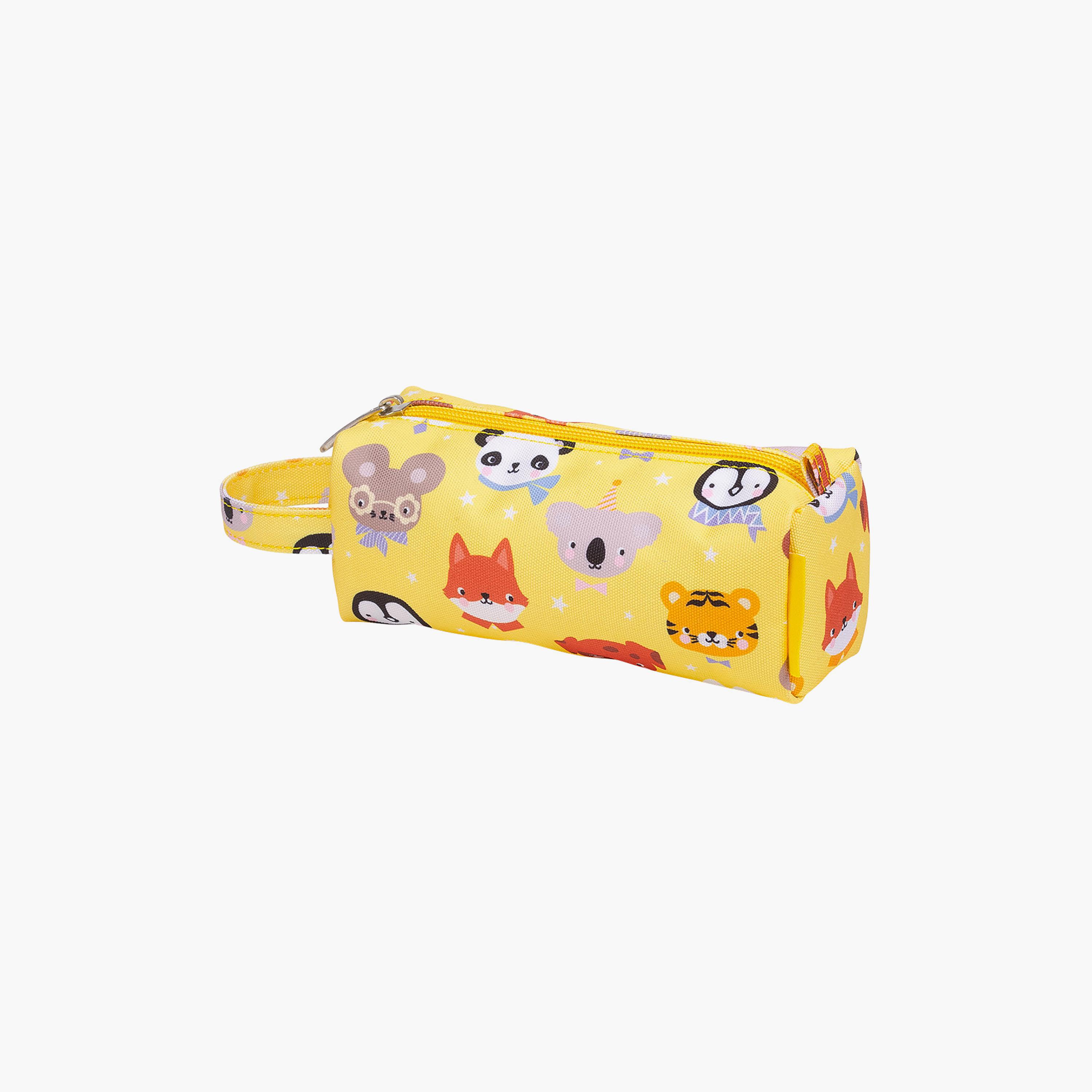 A Little Lovely Company Animal Friends Pencil Case with Carry Strap - Polyester-school-stationery-pencilcases-image-3