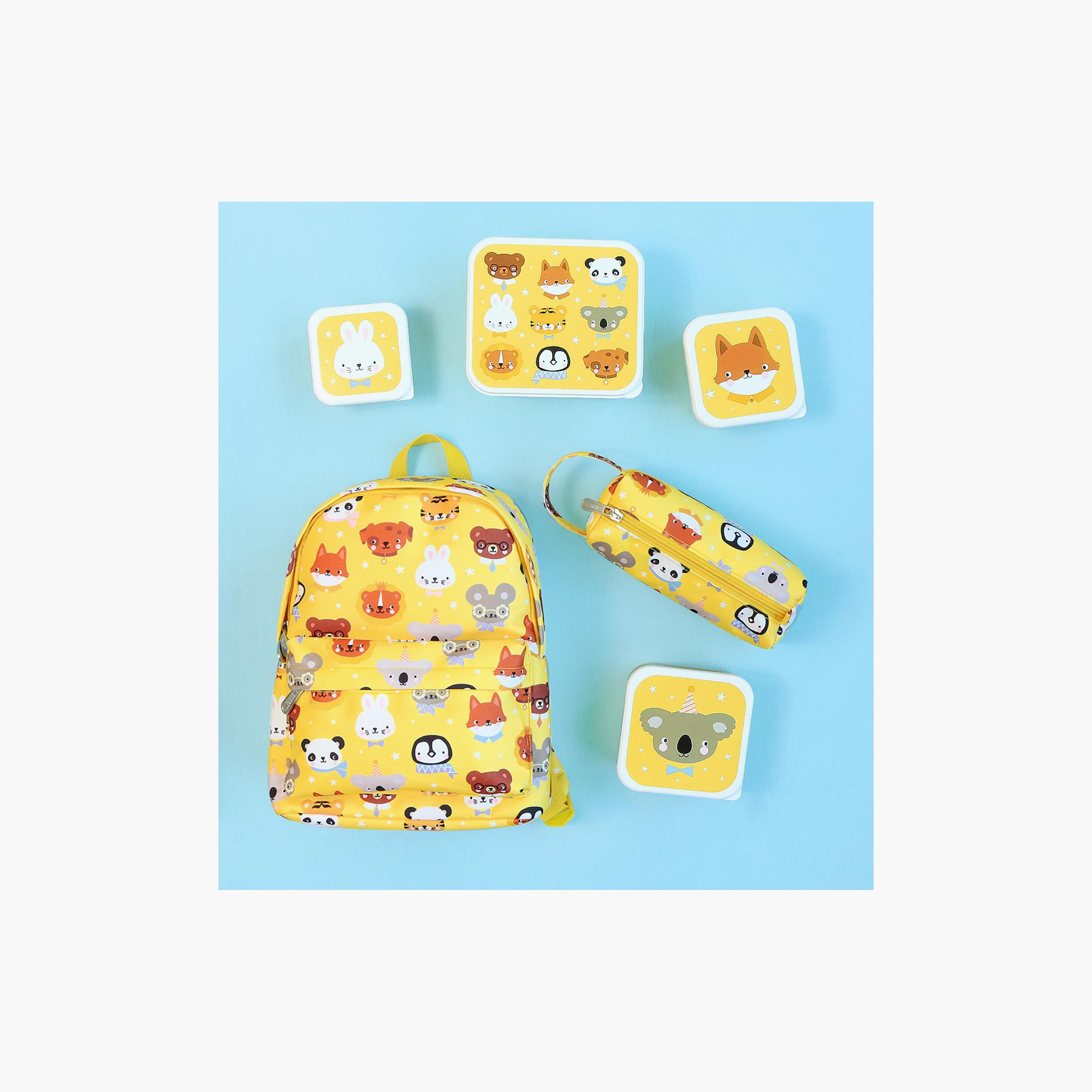A Little Lovely Company Animal Friends Pencil Case with Carry Strap - Polyester-school-stationery-pencilcases-image-5